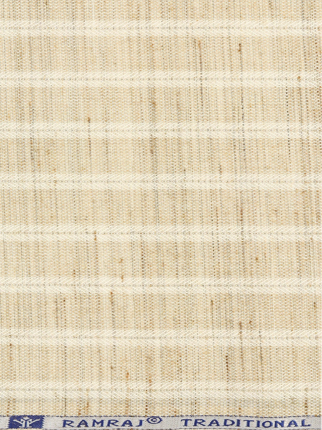 Cotton Rich Self Design Shirt Fabric Brown HI-Tech