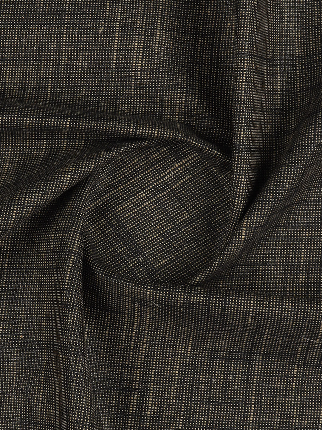 Cotton Gryish Brown Self Design Suiting Fabric Lanvin