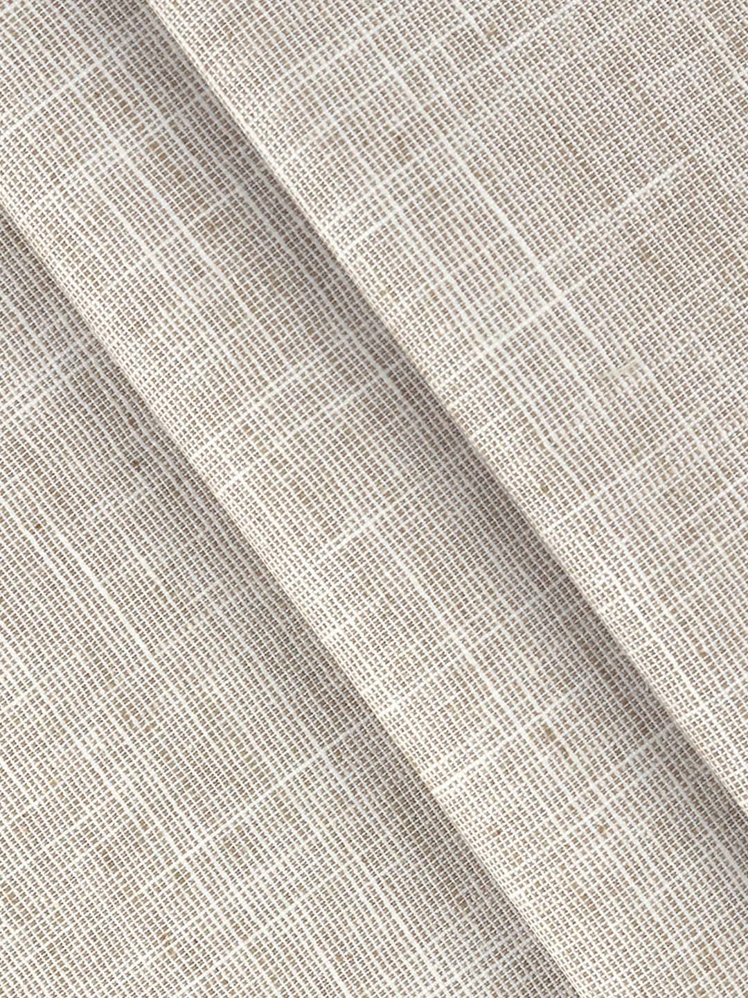 Cotton Light Beige Self Design Suiting Fabric Lanvin