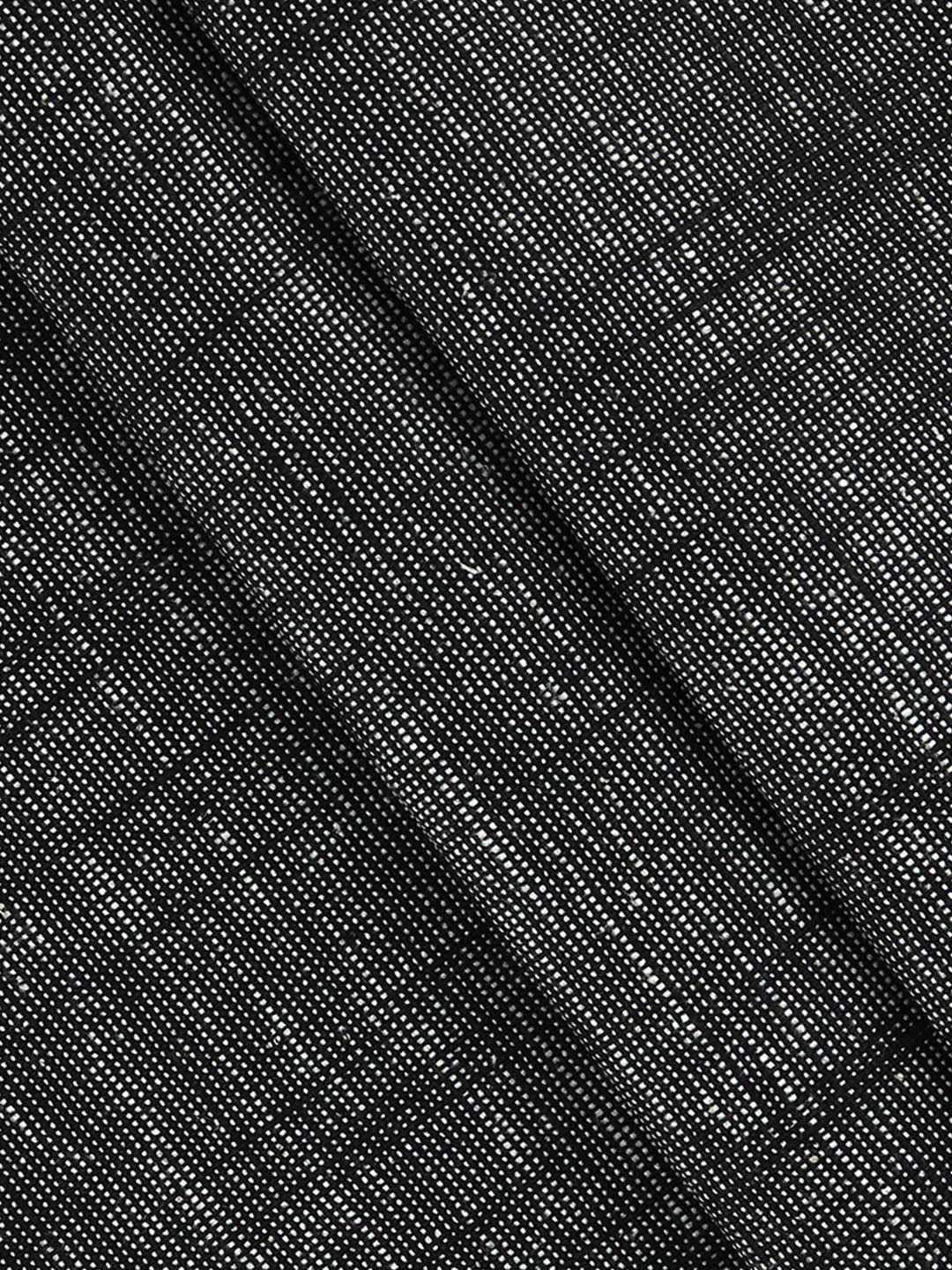 Cotton Dark Grey Self Design Suiting Fabric Lanvin