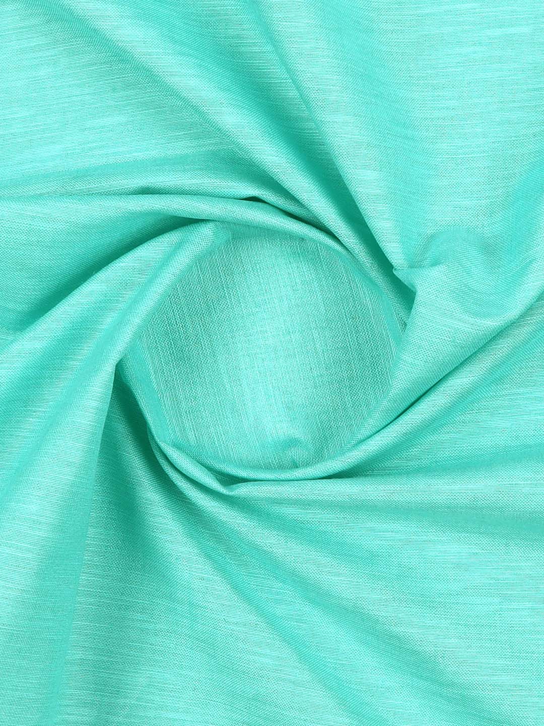 Cotton Blend Green Colour Plain Shirt Fabric Infinity