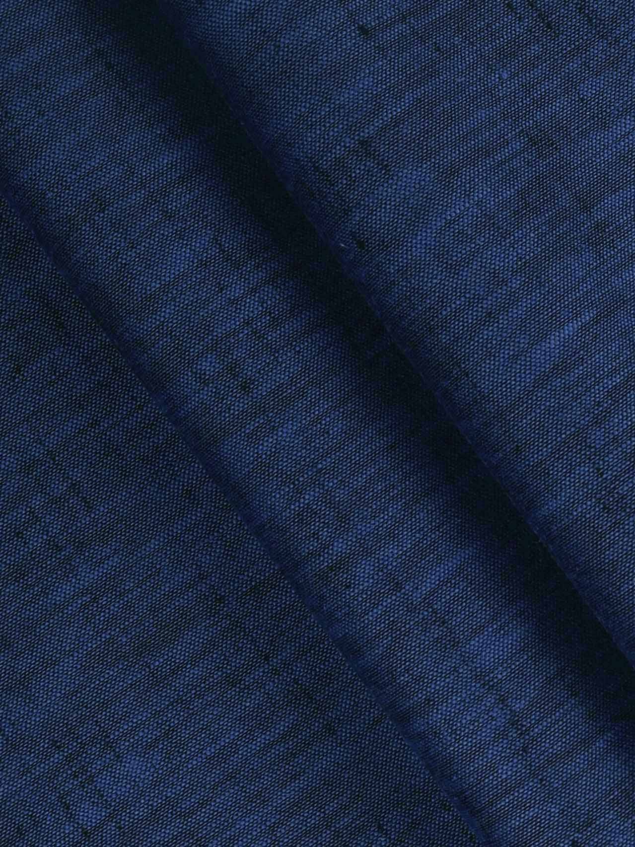 Cotton Blend Navy Colour Plain Shirt Fabric Infinity-Close view