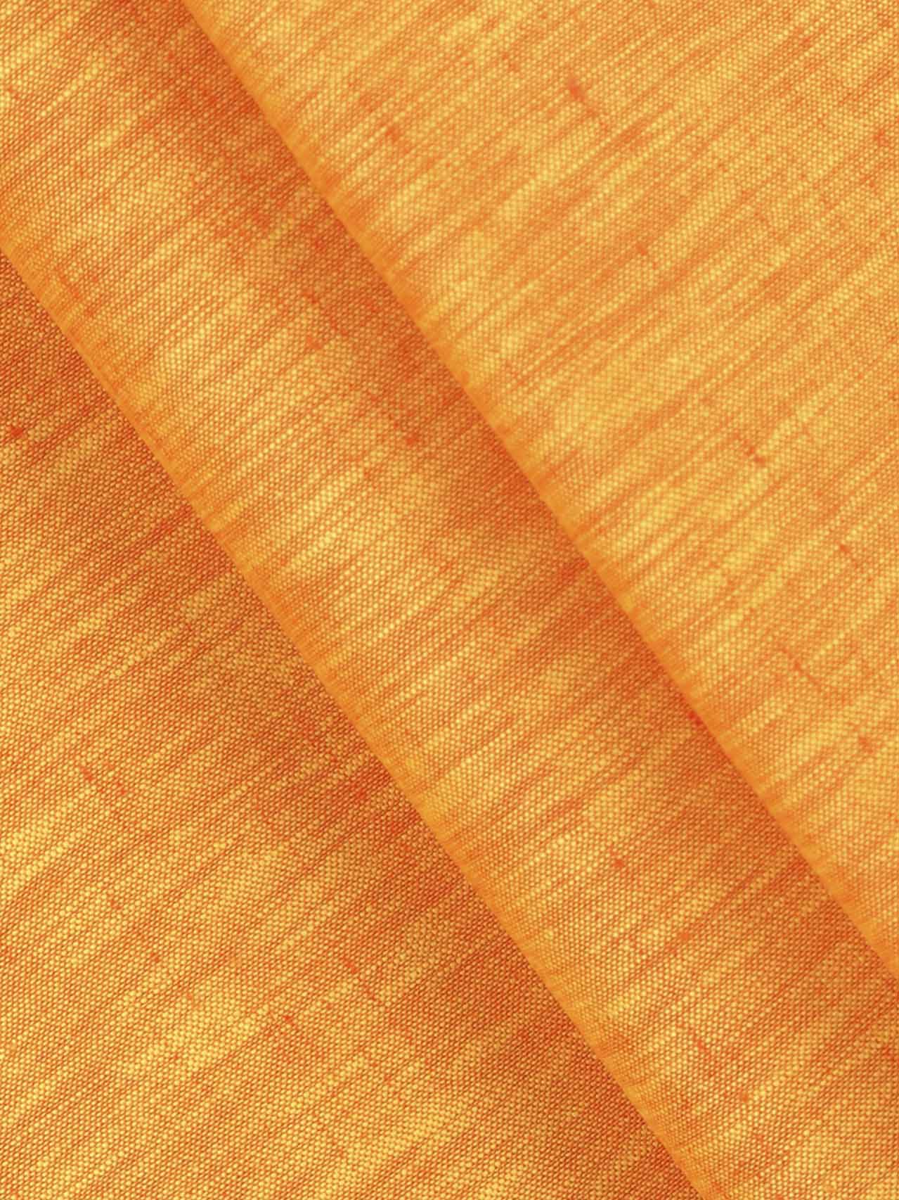 Cotton Blend Dark Orange Colour Plain Shirt Fabric Infinity-Close ciew