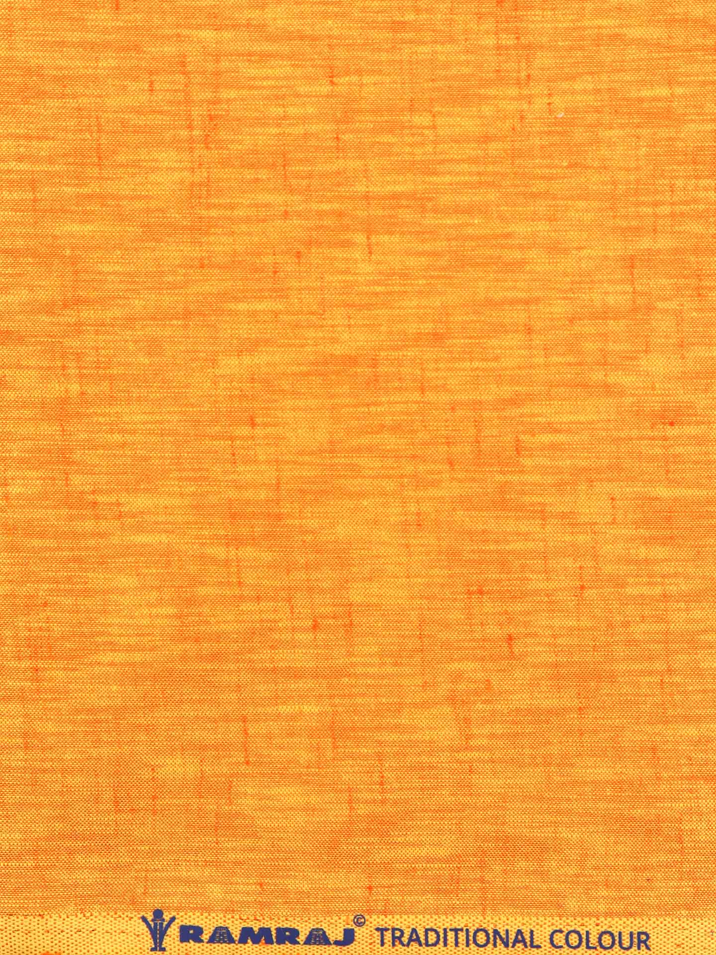 Cotton Blend Dark Orange Colour Plain Shirt Fabric Infinity-Zoom view