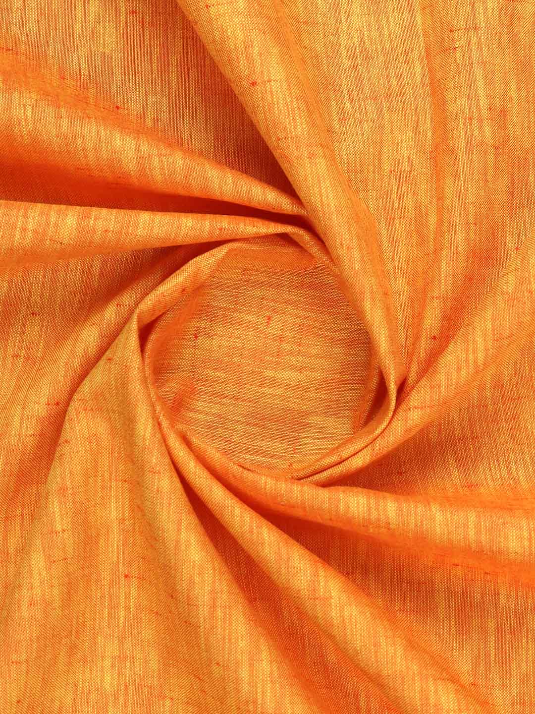 Cotton Blend Dark Orange Colour Plain Shirt Fabric Infinity