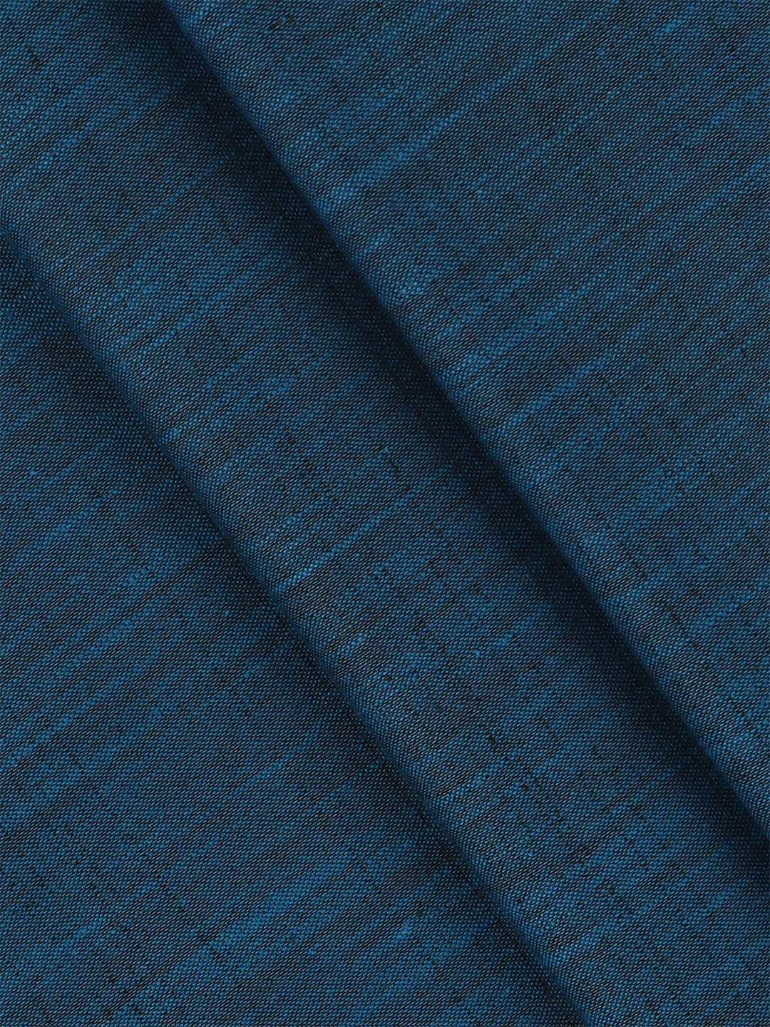 Cotton Rich Dark Blue Self Design Shirt Fabric HI-Tech