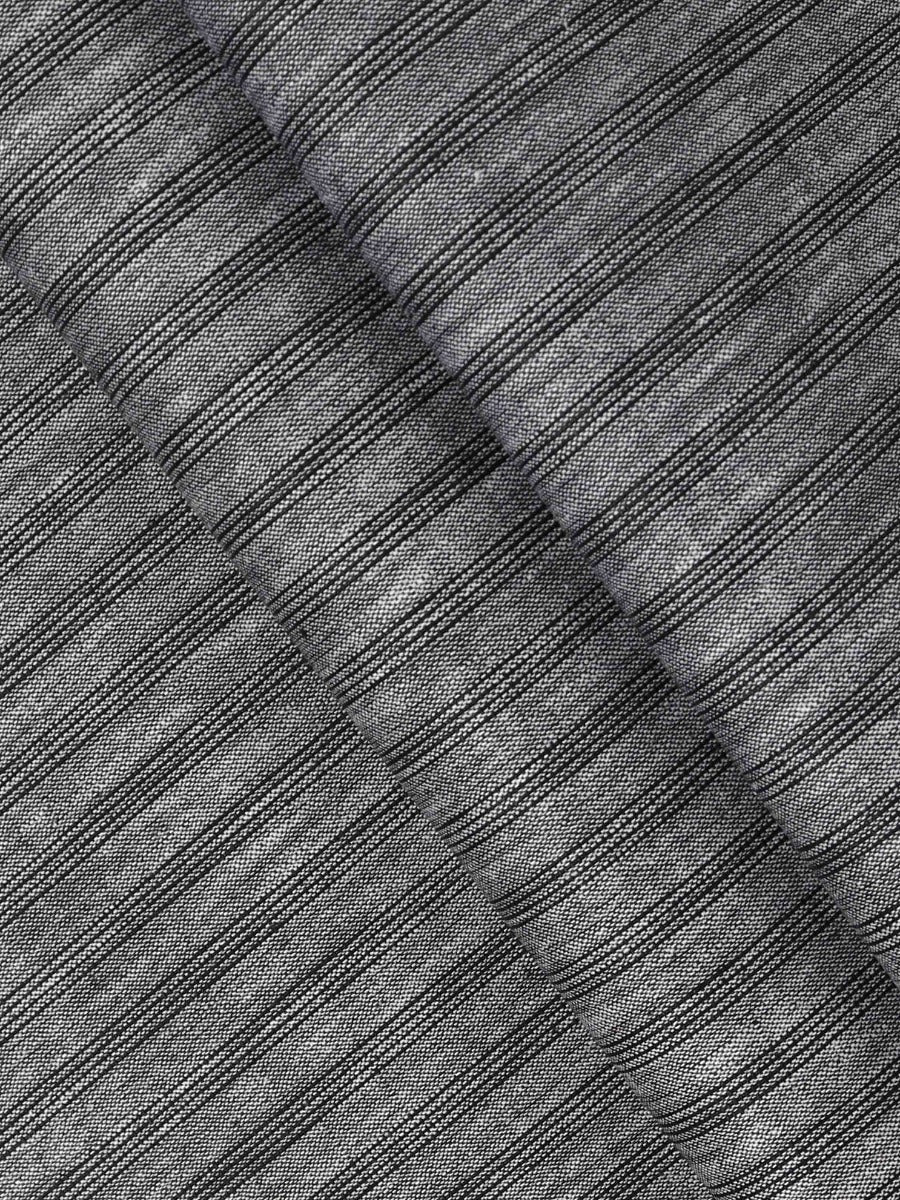 Cotton Grey Striped Shirt Fabric- Infinity