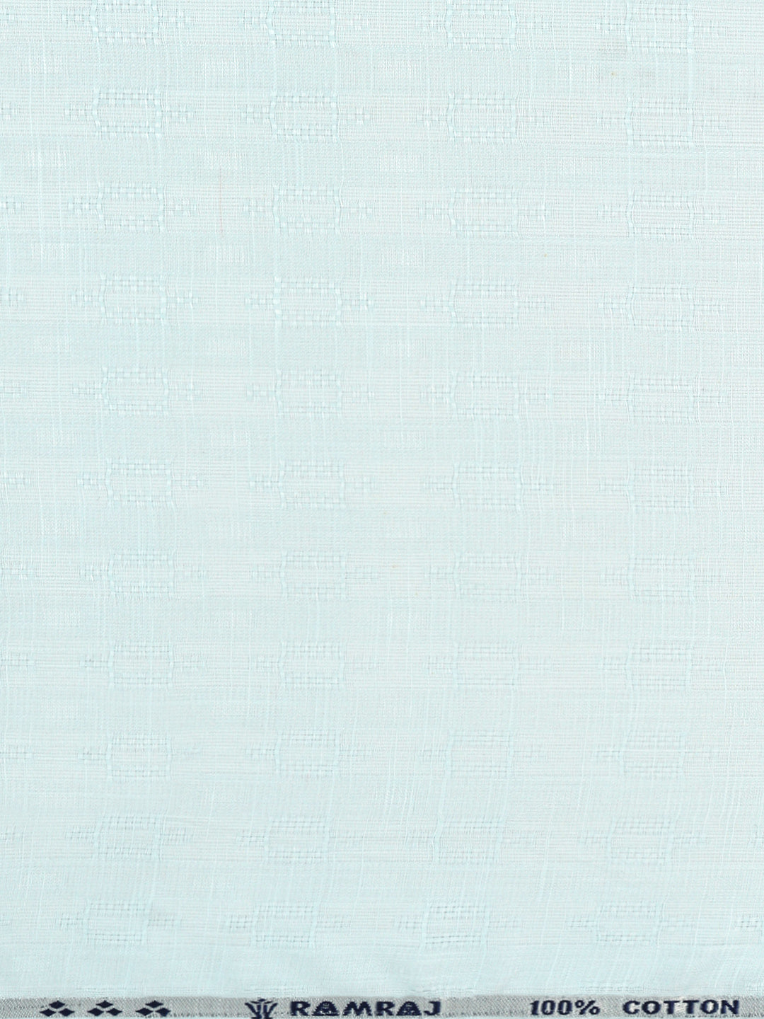 100% Cotton Self Design Shirt Fabric Blue HI-Tech