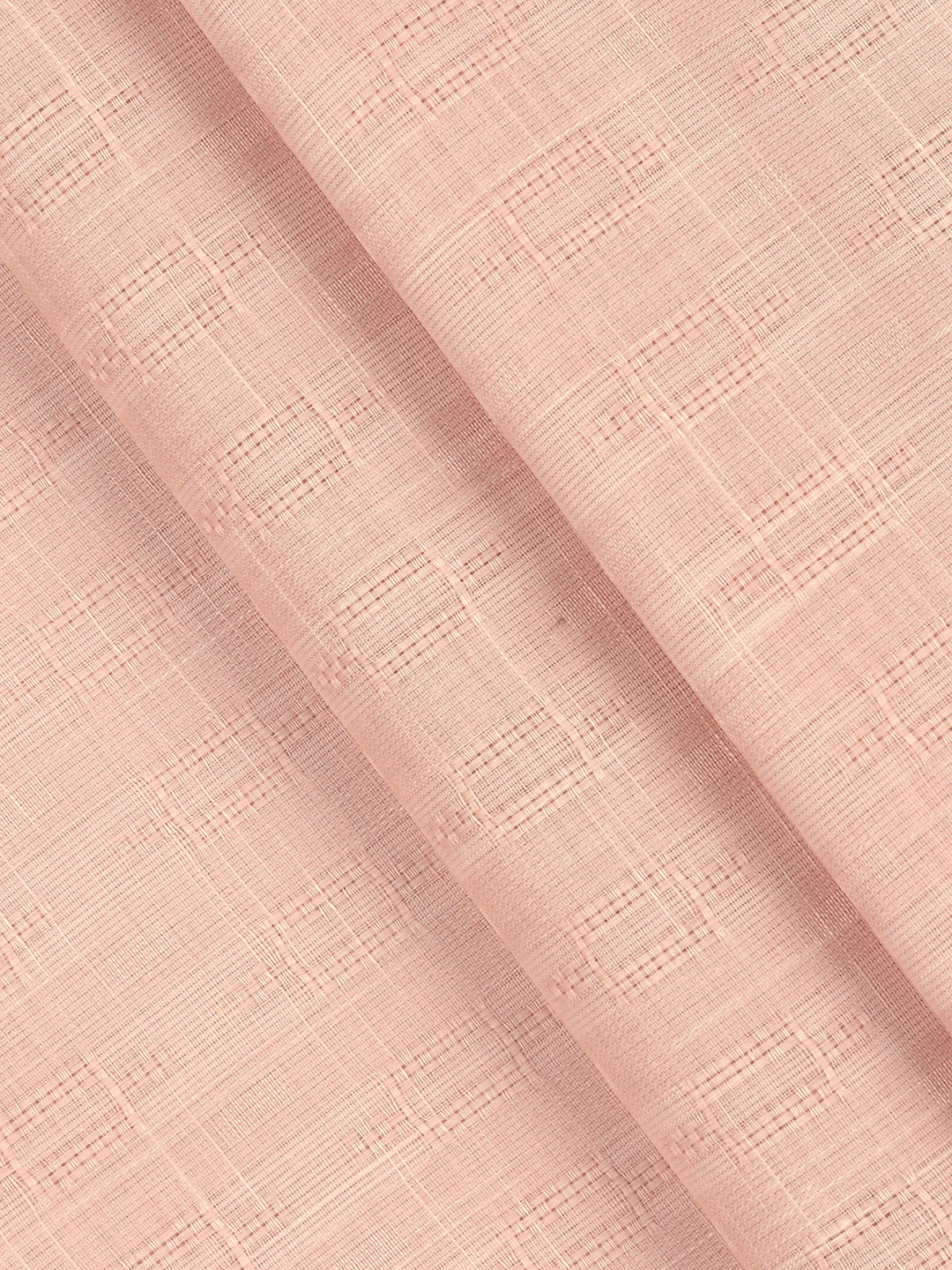 Men's 100% Cotton Self Design Shirt Fabric Peach HI-Tech