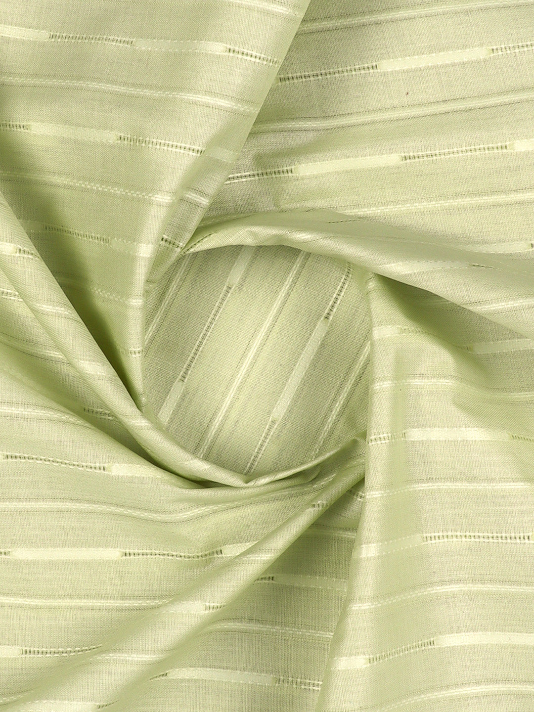 100% Cotton Self Design Shirt Fabric Green HI-Tech