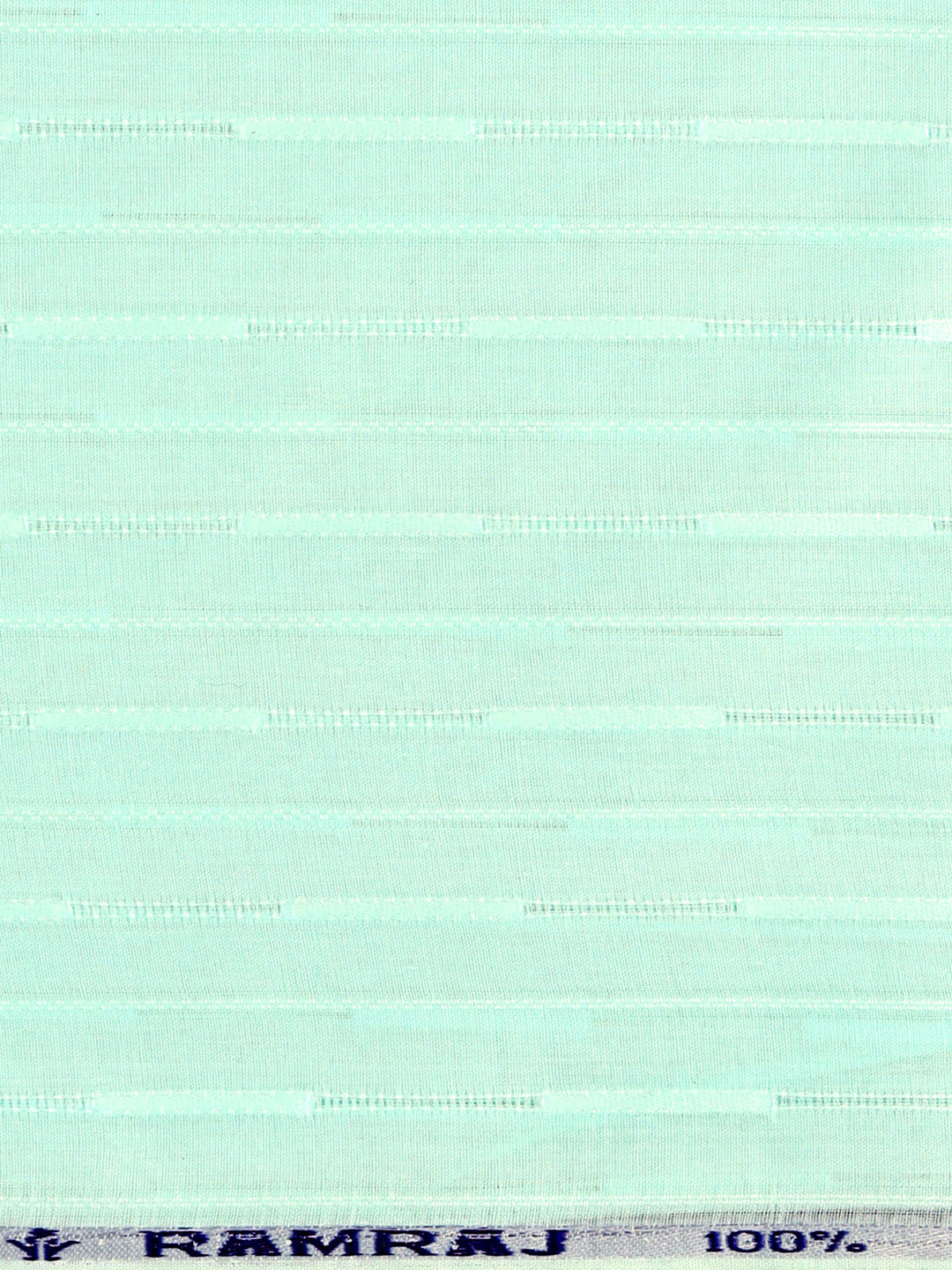 Cotton Rich Self Design Shirt Fabric Blue HI-Tech