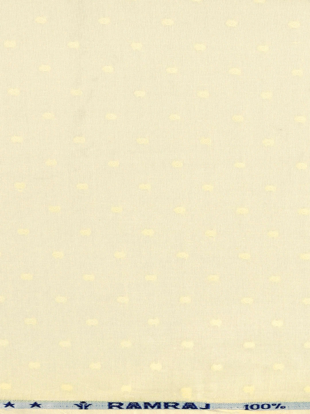 Cotton Rich Self Design Shirt Fabric Yellow HI-Tech