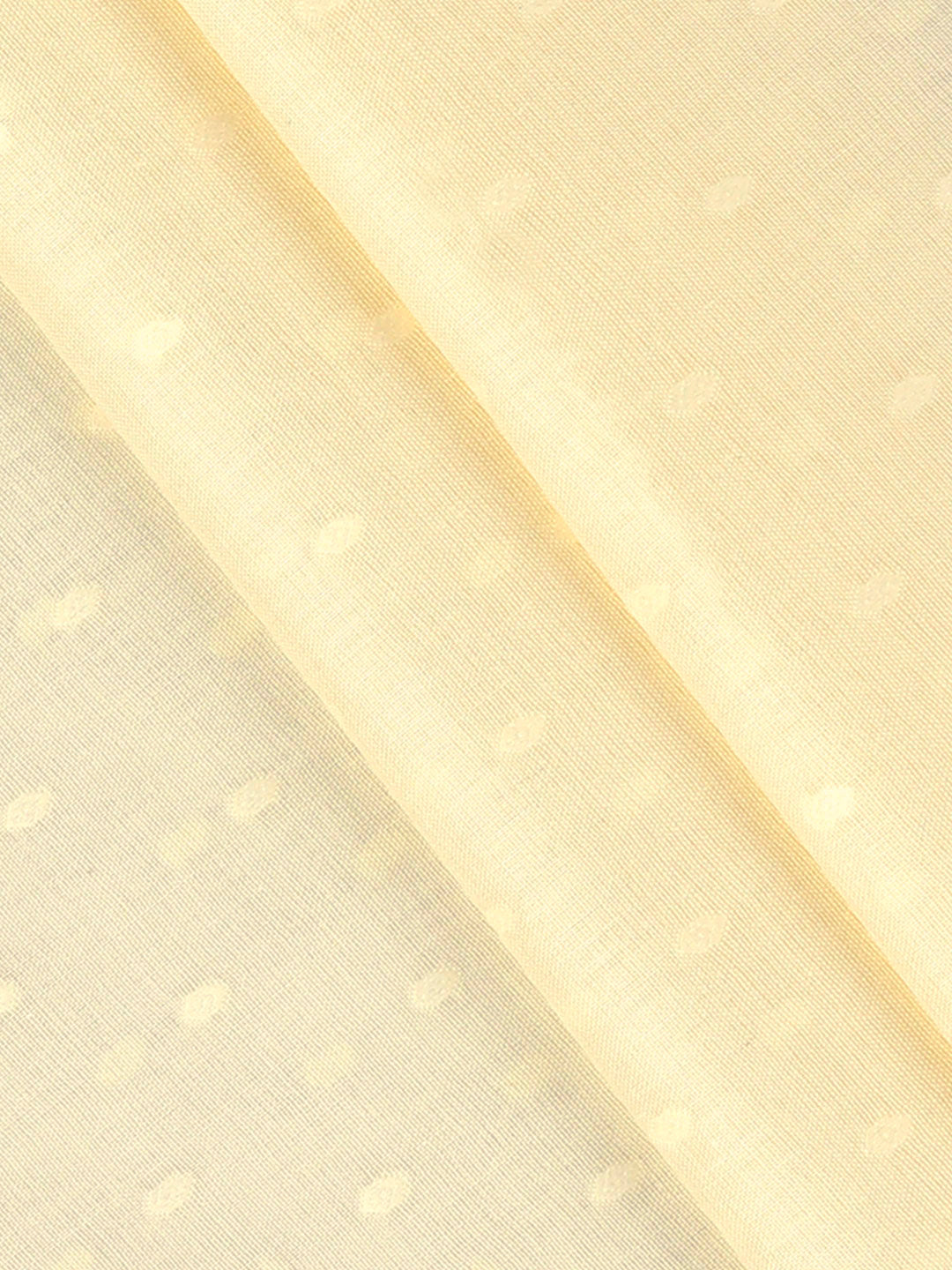 Cotton Rich Self Design Shirt Fabric Yellow HI-Tech