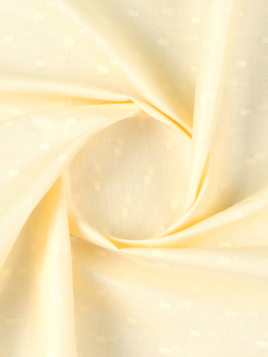 Cotton Rich Self Design Shirt Fabric Yellow HI-Tech