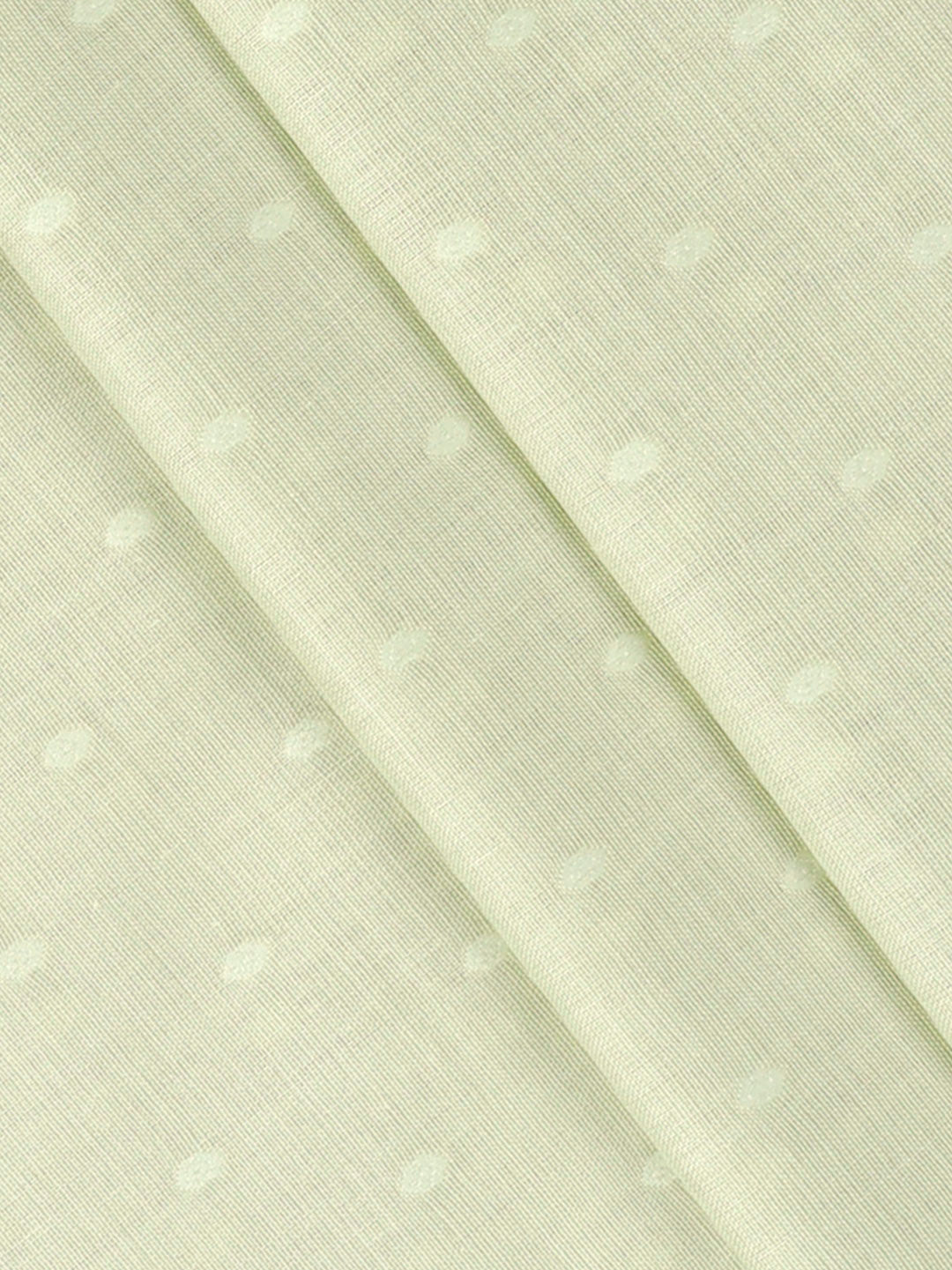 Cotton Rich Self Design Shirt Fabric Pista Green HI-Tech