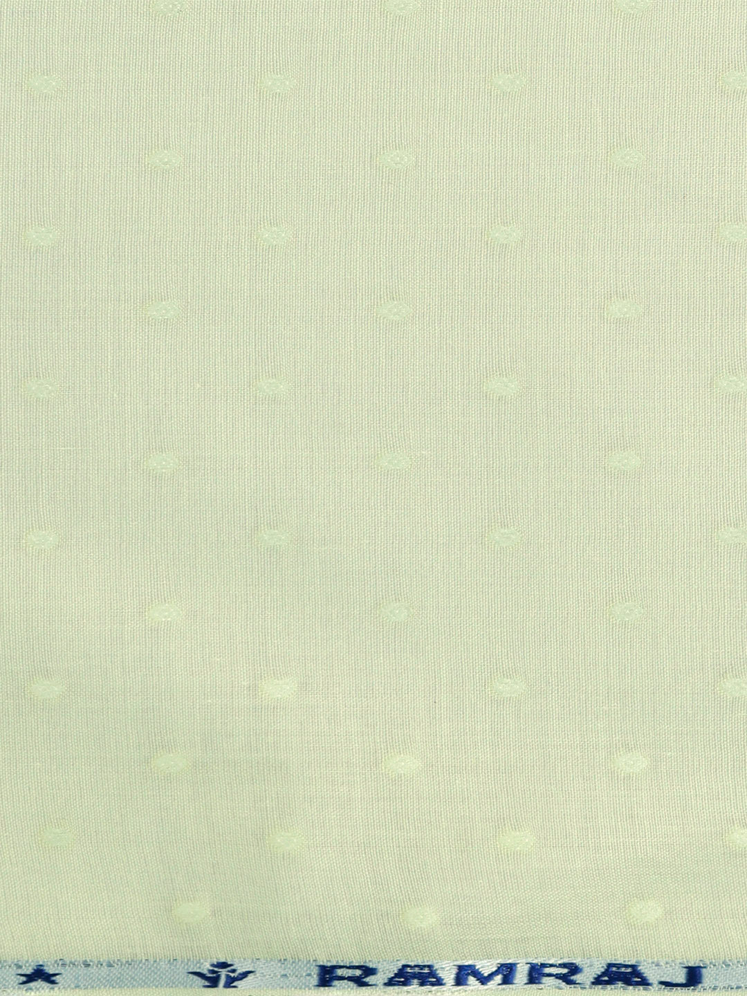 Cotton Rich Self Design Shirt Fabric Pista Green HI-Tech