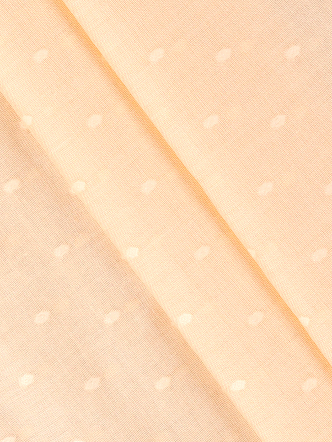 Cotton Rich Self Design Shirt Fabric Orange HI-Tech