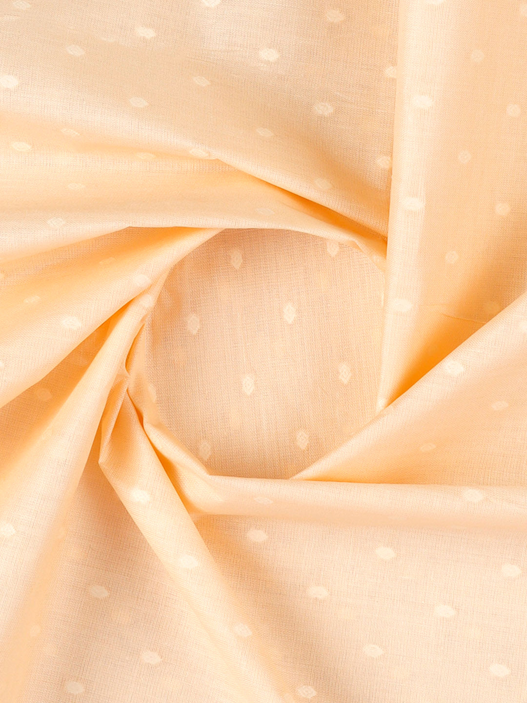 Cotton Rich Self Design Shirt Fabric Orange HI-Tech