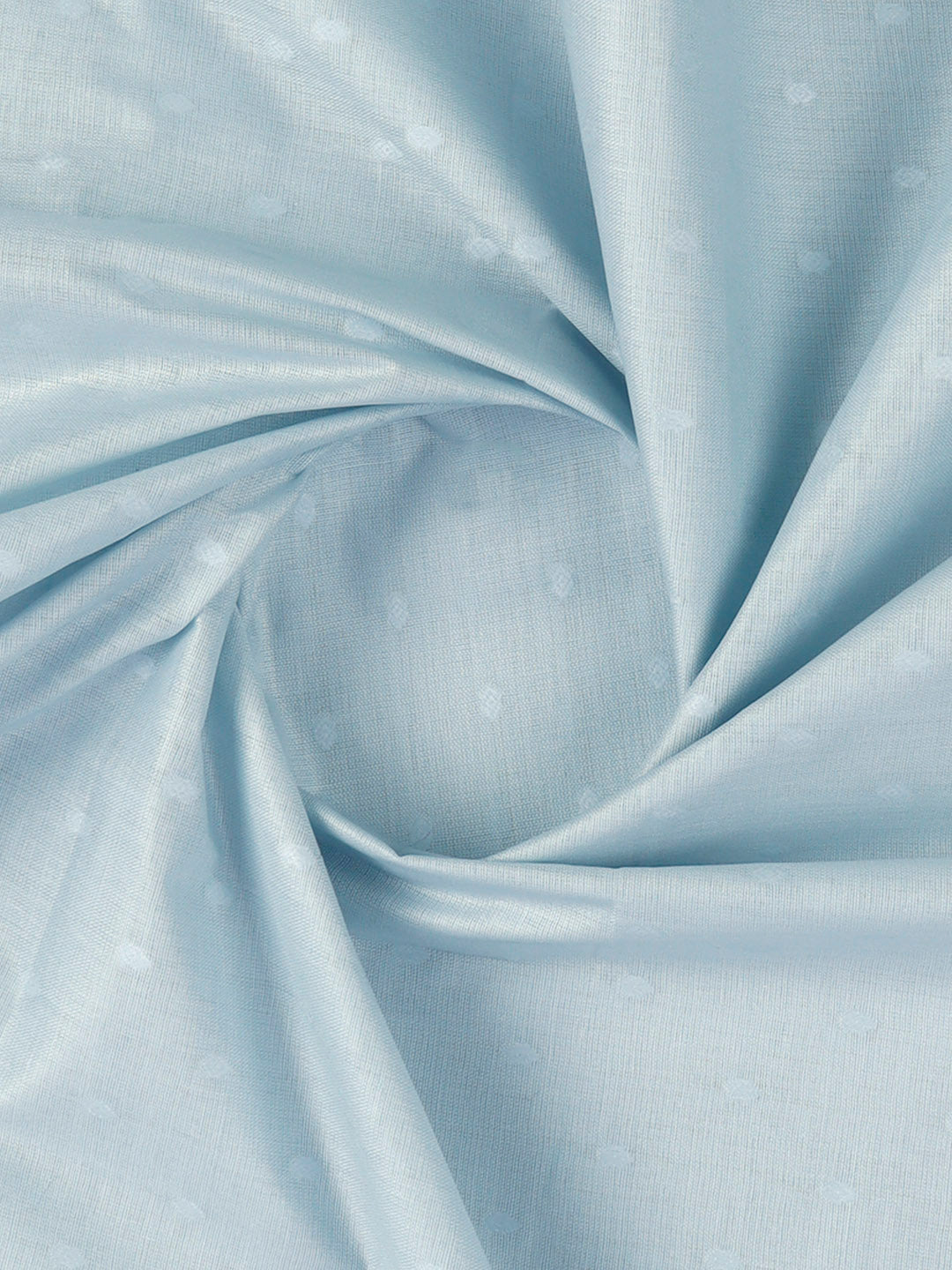 Cotton Rich Self Design Shirt Fabric Blue HI-Tech