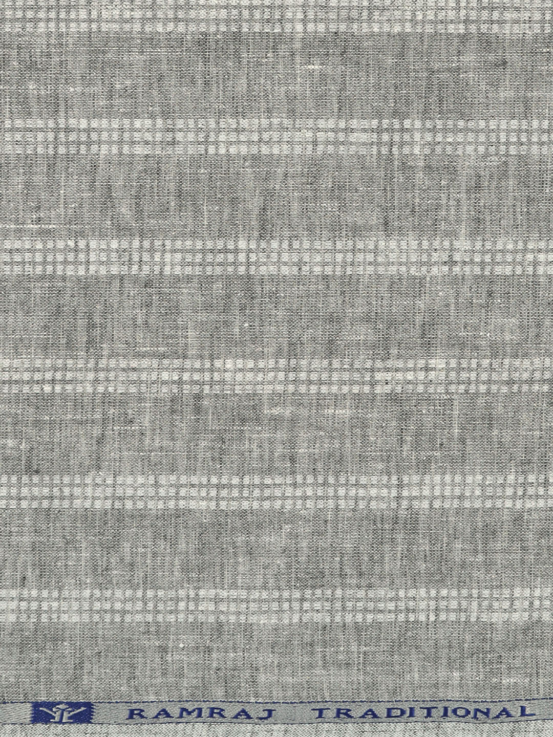 Cotton Blend Self Design Fabric Grey High Style