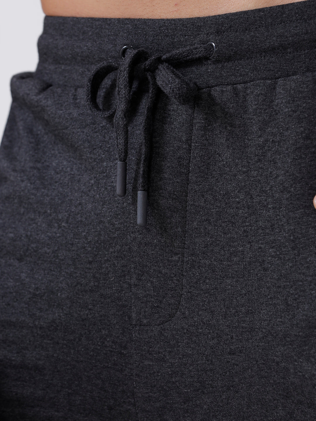 Men Combed Cotton Rich Jogger with Side Pockets Charcoal Melange JP2