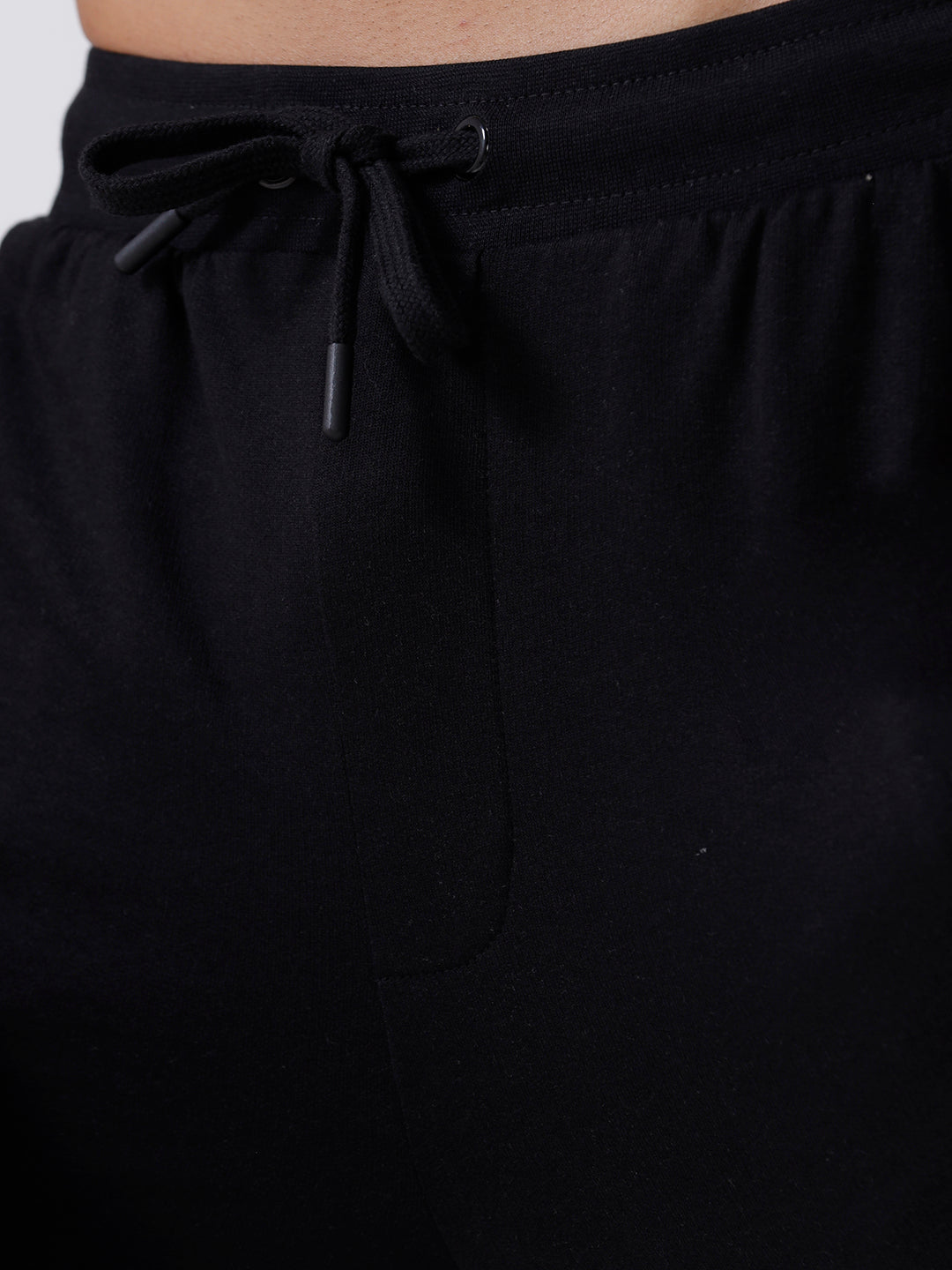Men Combed Cotton Rich Jogger with Side Pockets Black EJ3
