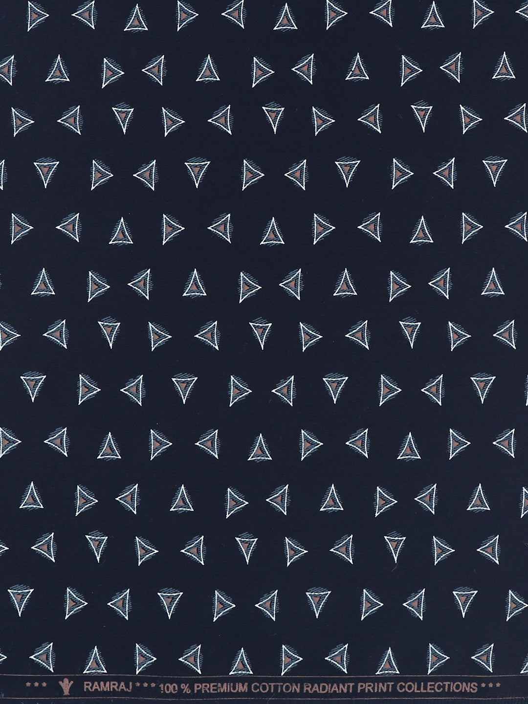 Men Cotton Rich Navy Printed Shirt Fabric Oslo Print