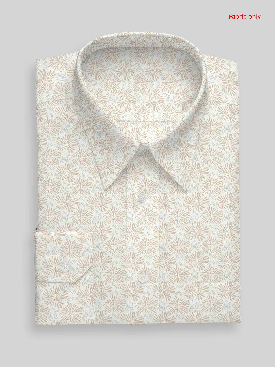 Men Cotton Rich White with Purple Printed Shirt Fabric Oslo Print