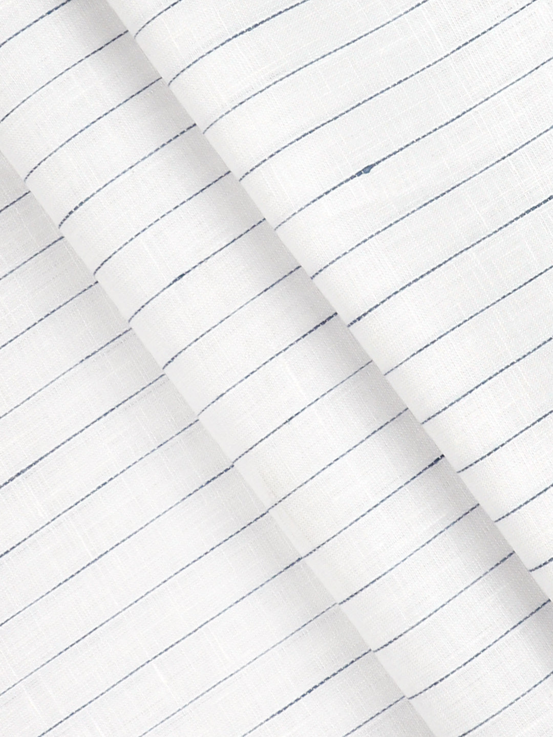 Men Linen Rich White Stripes Shirt Fabric Prime