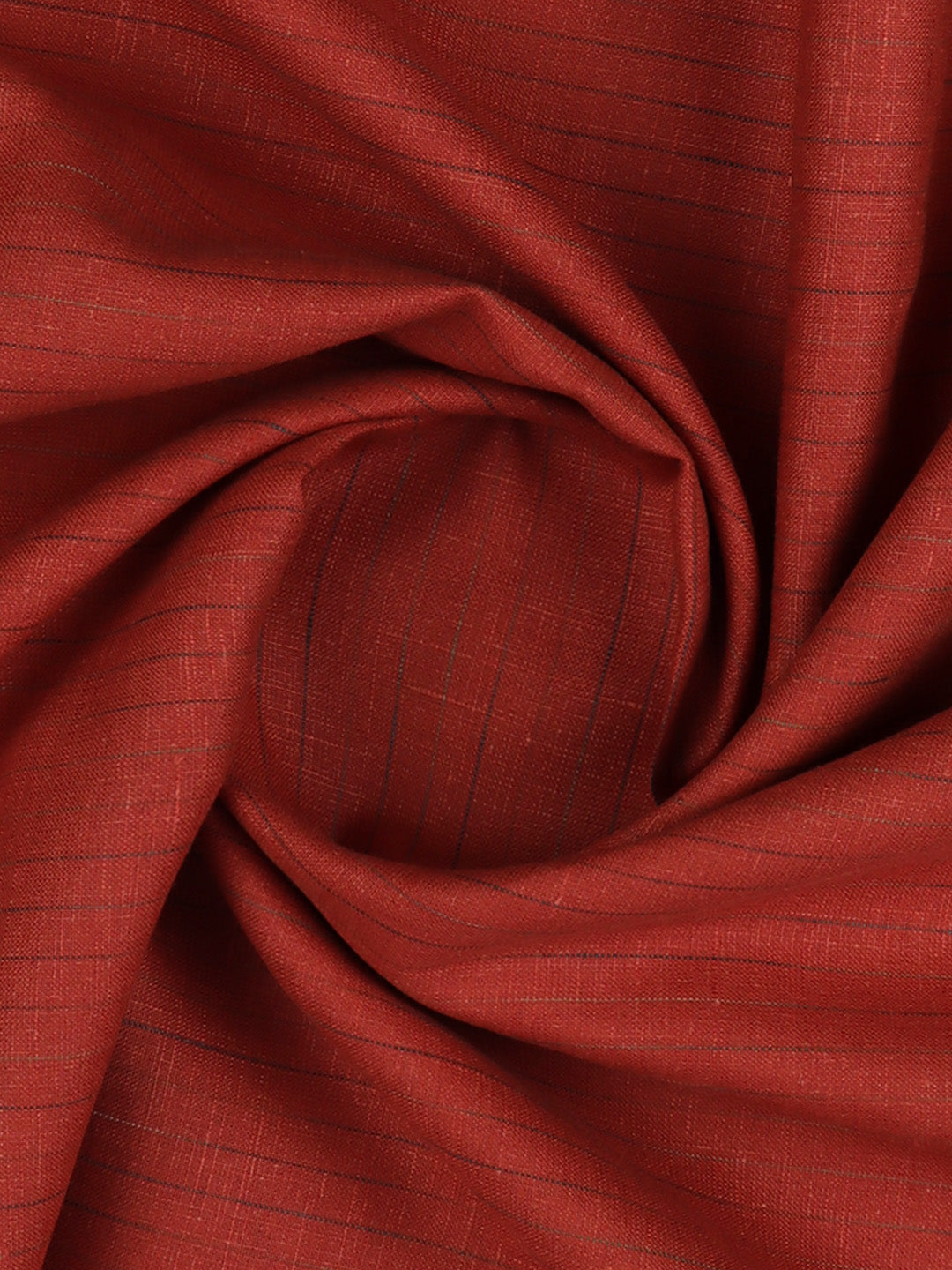 Men Linen Rich Persian Red Stripes Shirt Fabric Prime