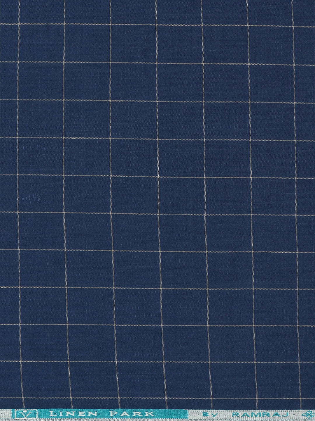 Men Linen Rich Royal Blue Checks Shirt Fabric Prime