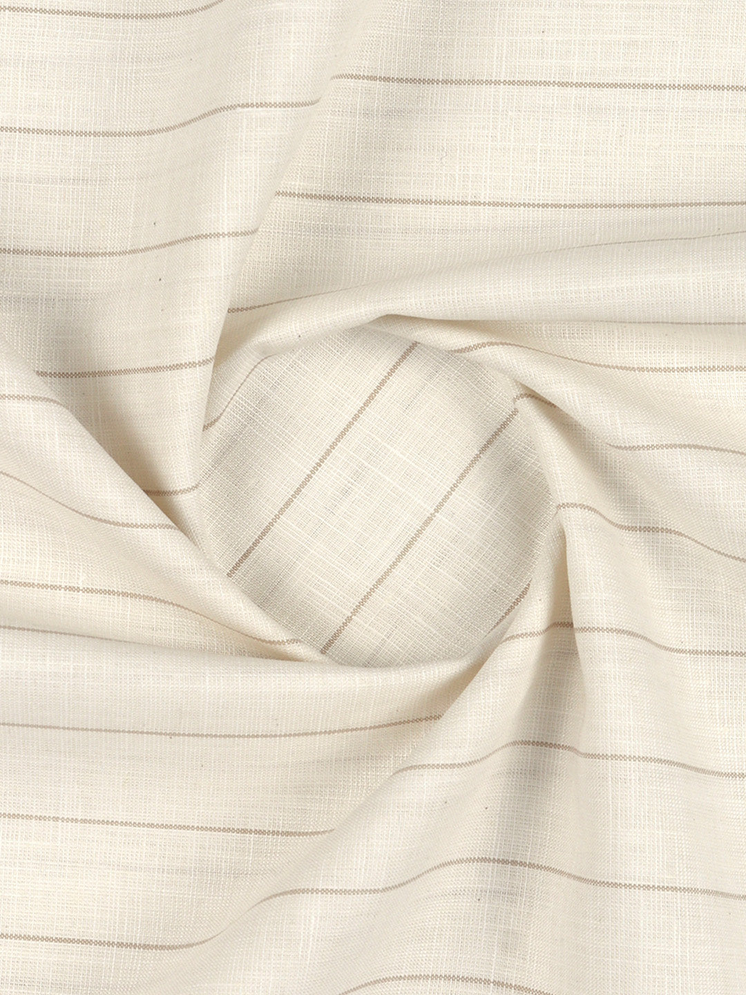 Men Linen Rich Light Yellow Stripes Shirt Fabric Prime