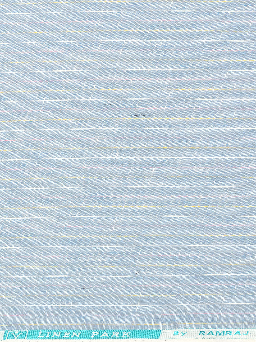 Men Linen Rich Blue Stripes Shirt Fabric Prime