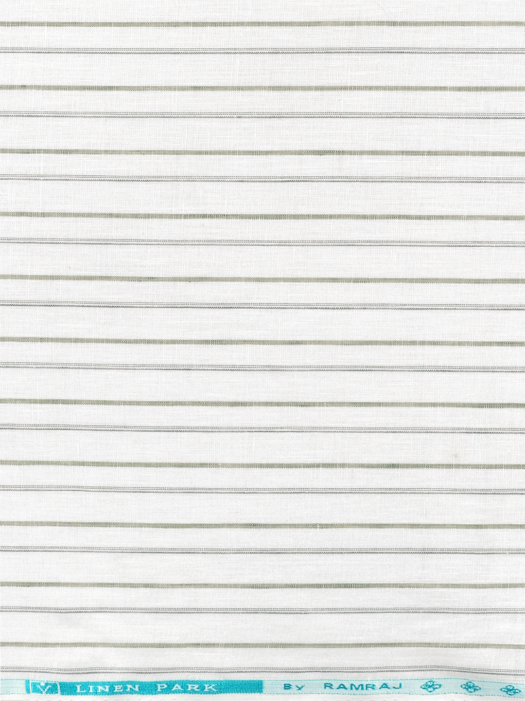 Men Linen Rich OffWhite Stripes Shirt Fabric Prime