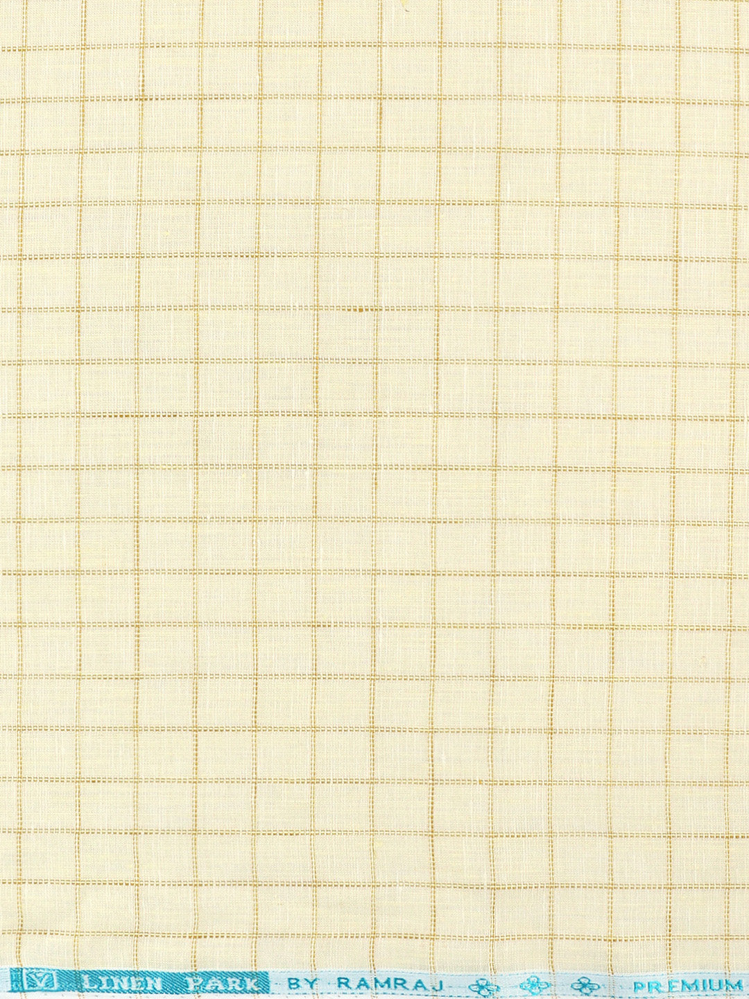 Men Linen Rich Light Yellow Checks Shirt Fabric Prime