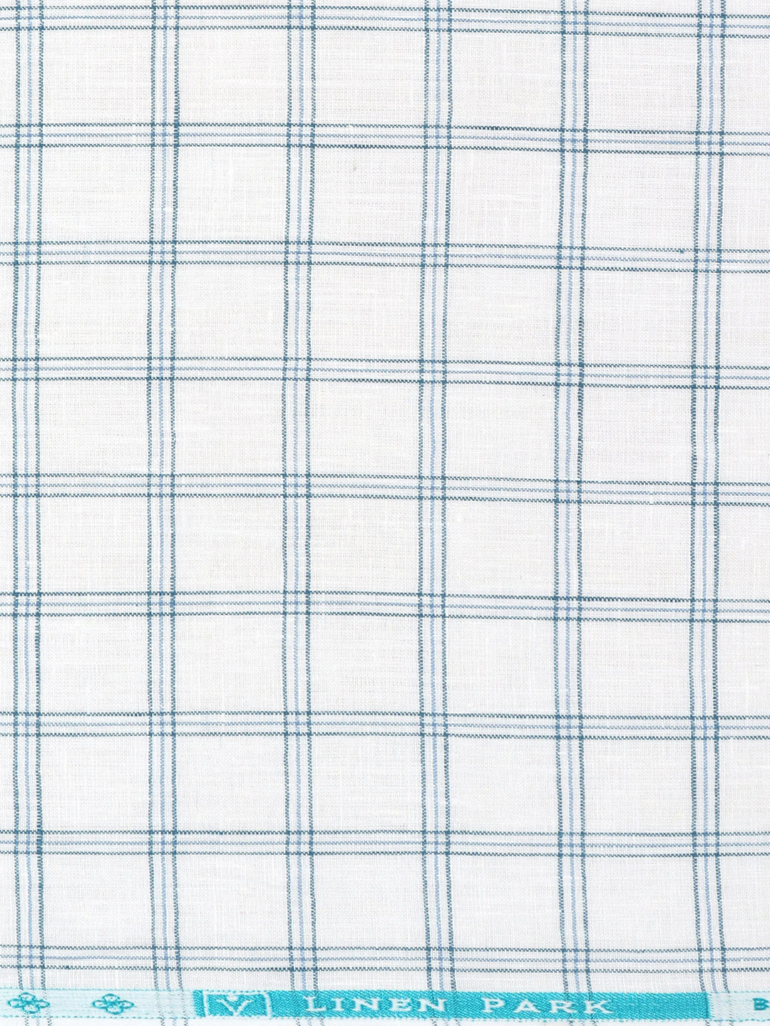 Men Linen Rich White Checks Shirt Fabric Prime