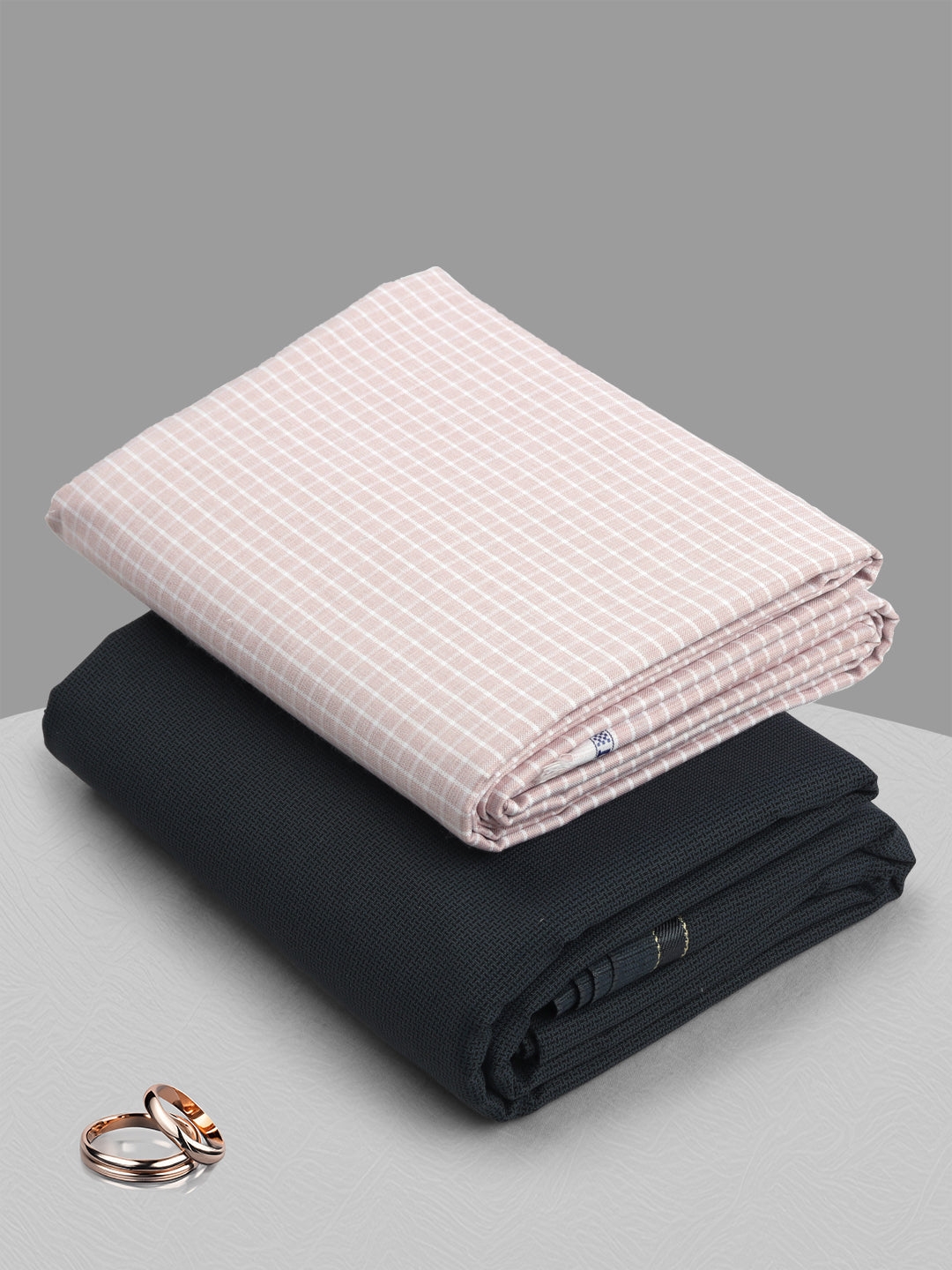Cotton Blend Checked Shirting & Suiting Bit KK158