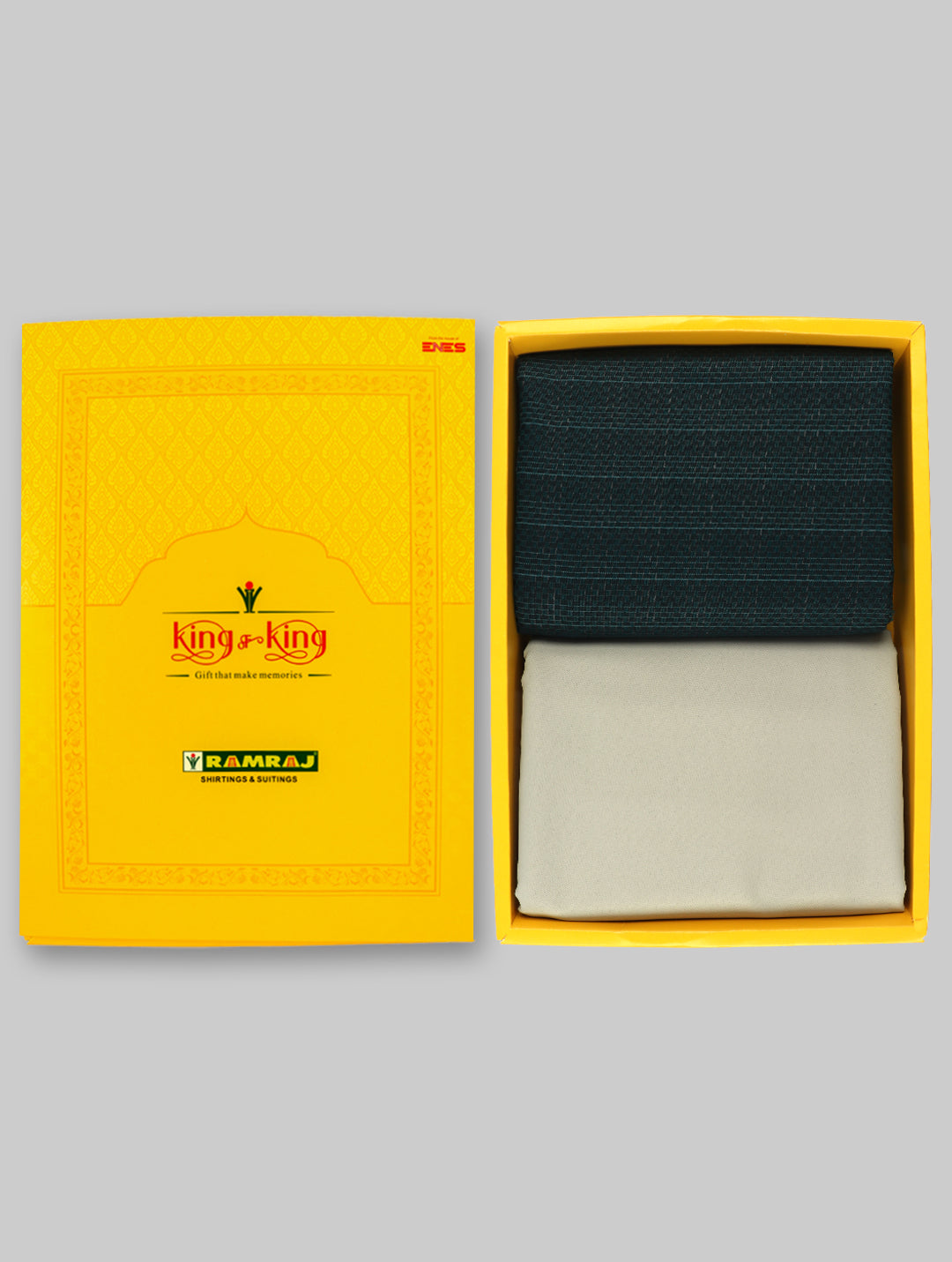 Men Cotton Checked Shirting & Suiting Gift Box KK137