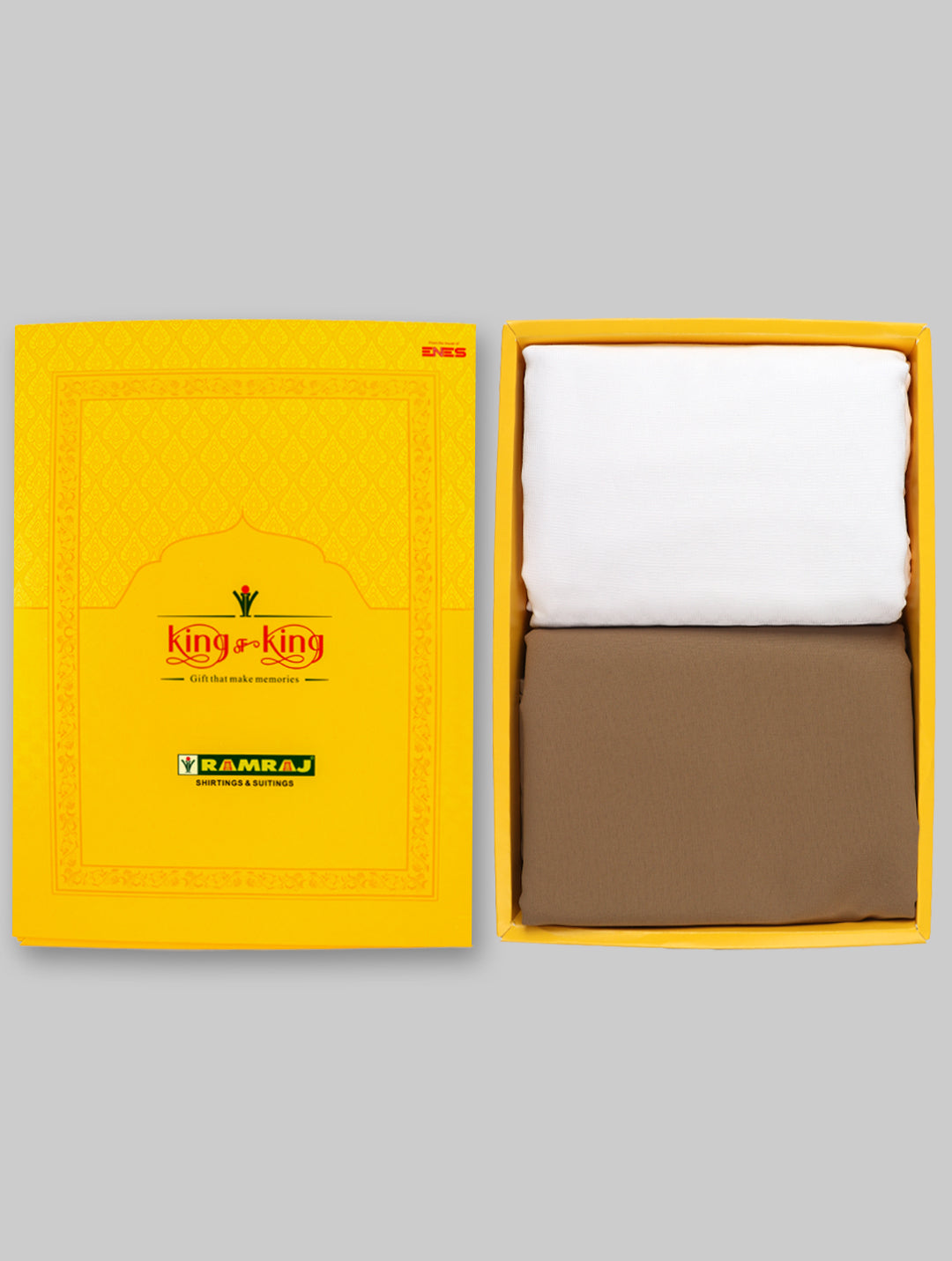 Men Cotton Self Design Shirting & Suiting Gift Box KK142