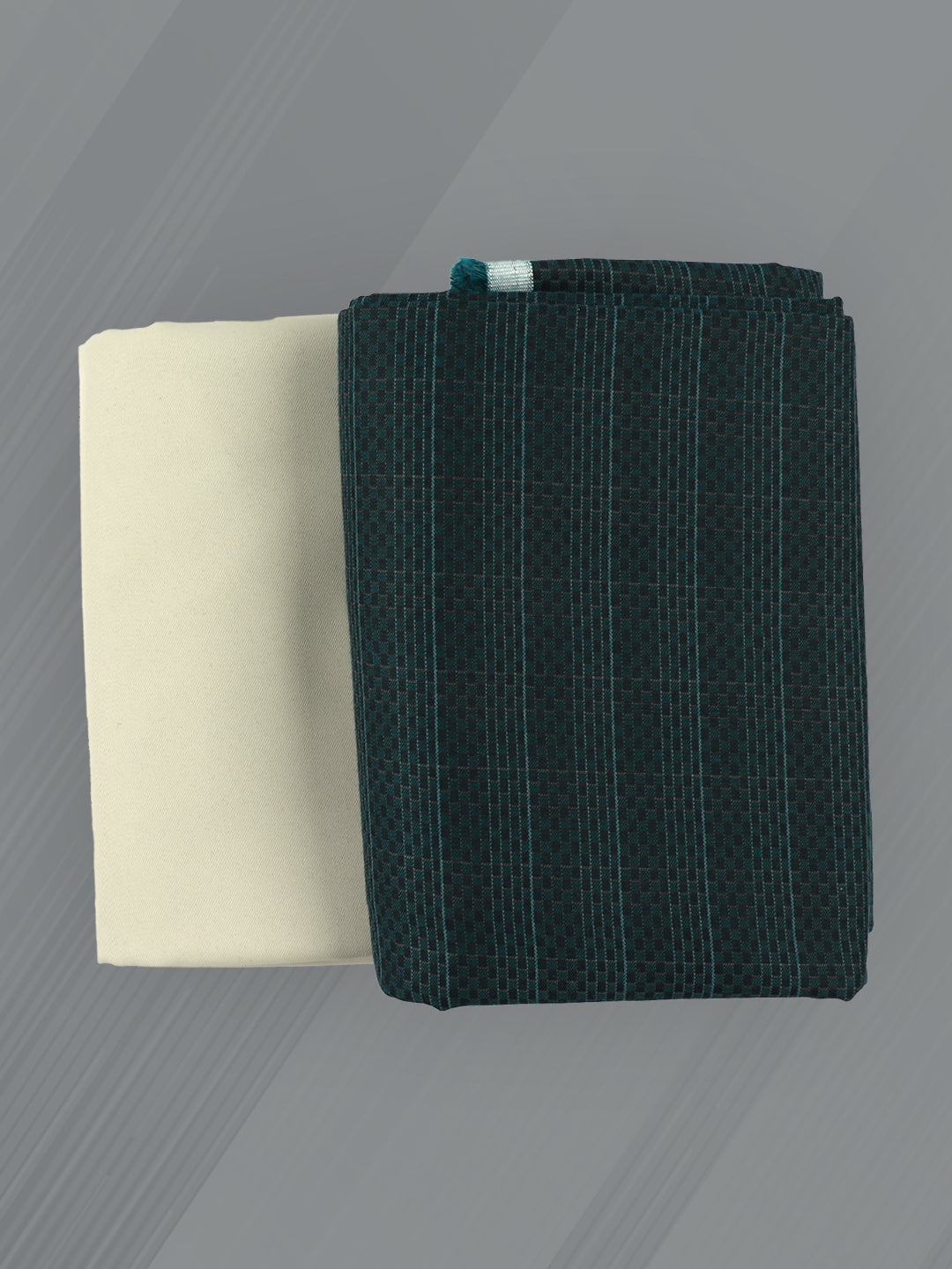 Men Cotton Checked Shirting & Suiting Gift Box KK137