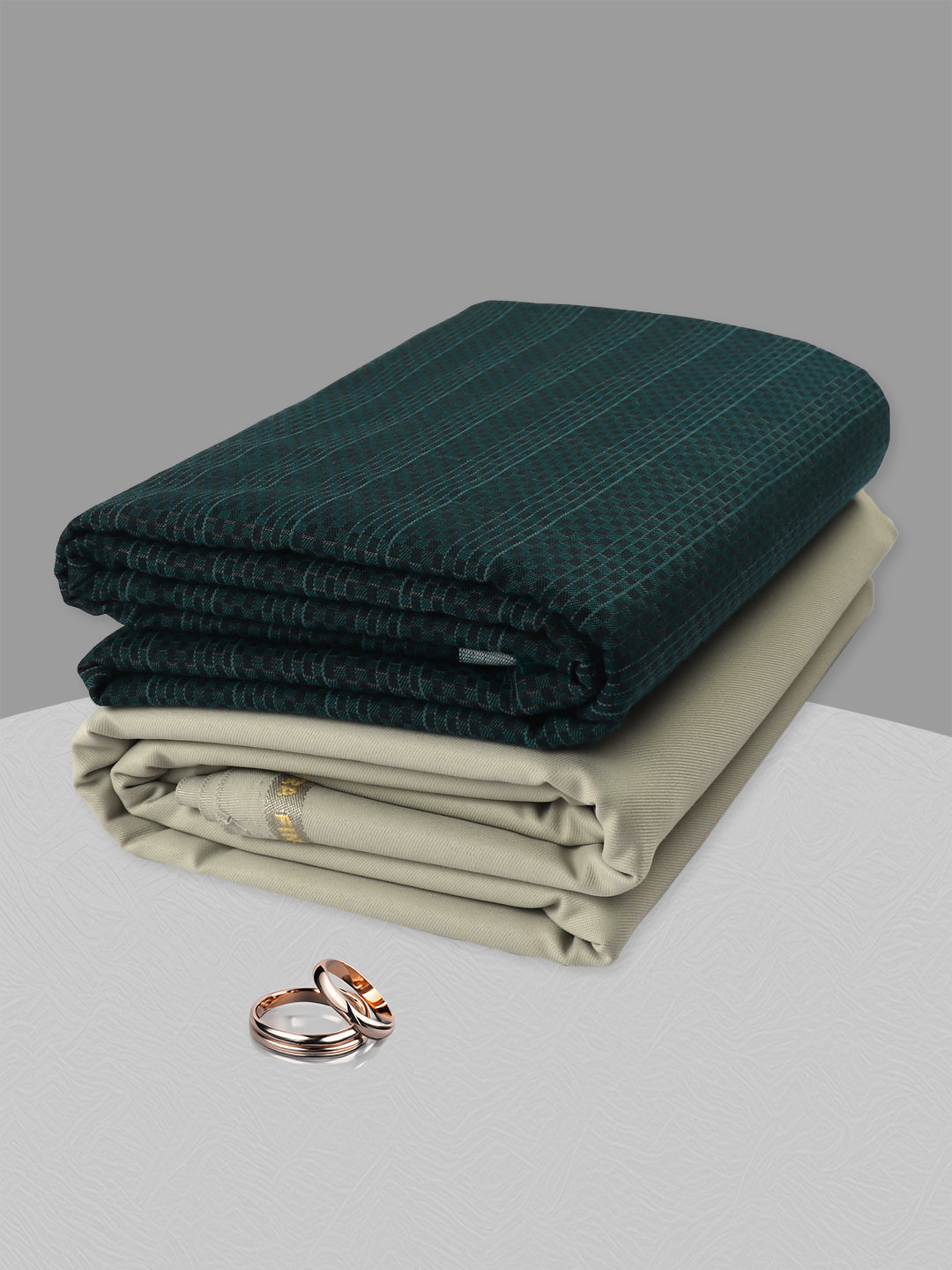 Men Cotton Checked Shirting & Suiting Gift Box KK137