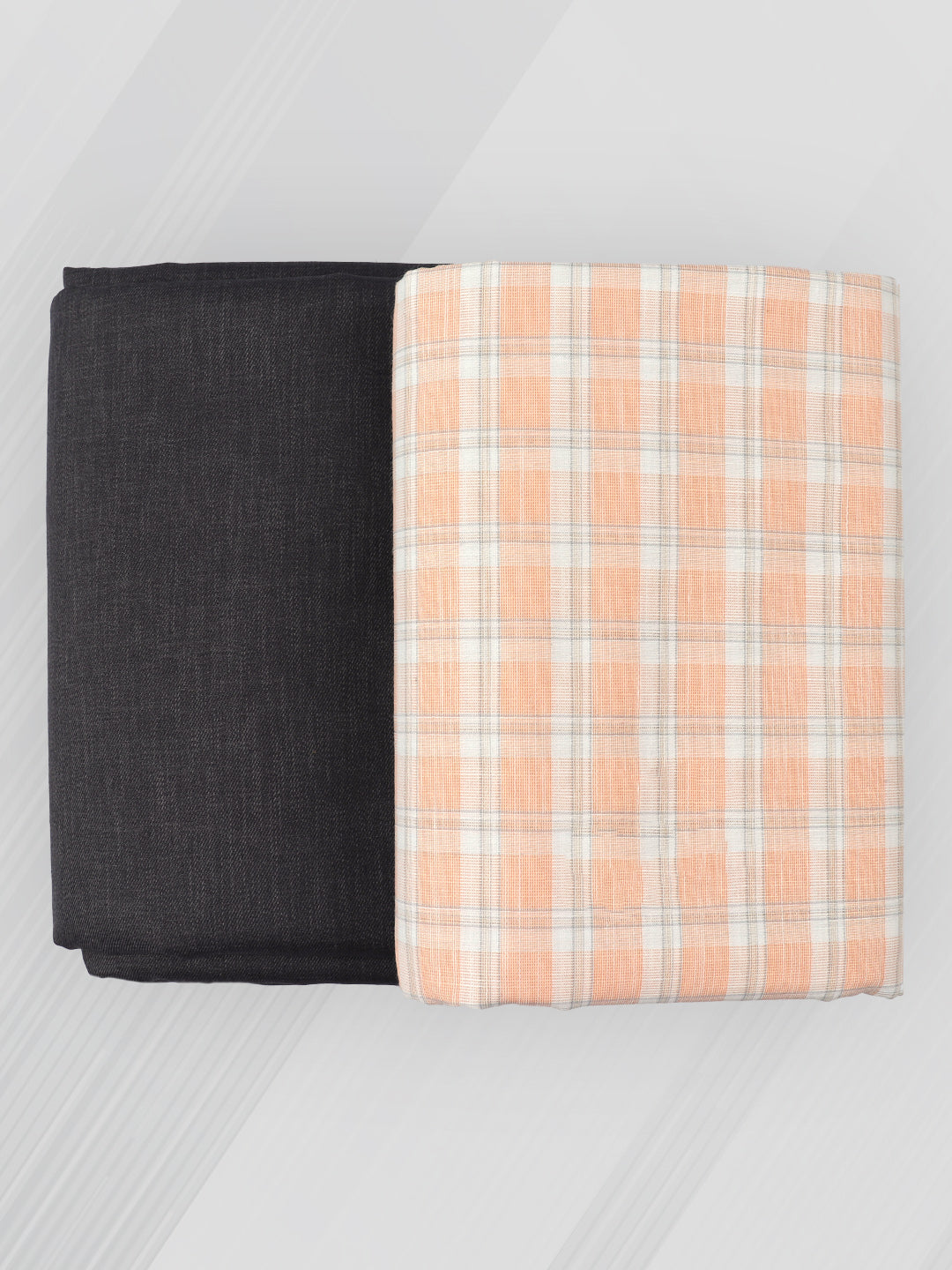 Men Cotton Checked Shirting & Suiting Gift Box KK130