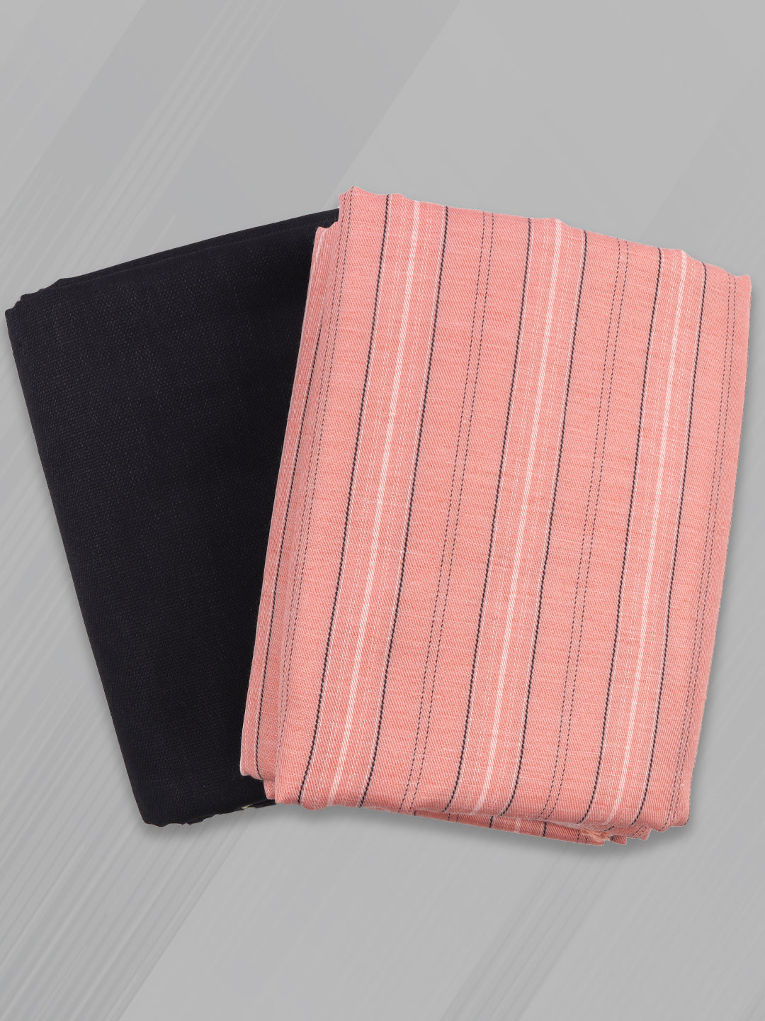 Cotton Blend Striped Shirting & Suiting Gift Box KK161