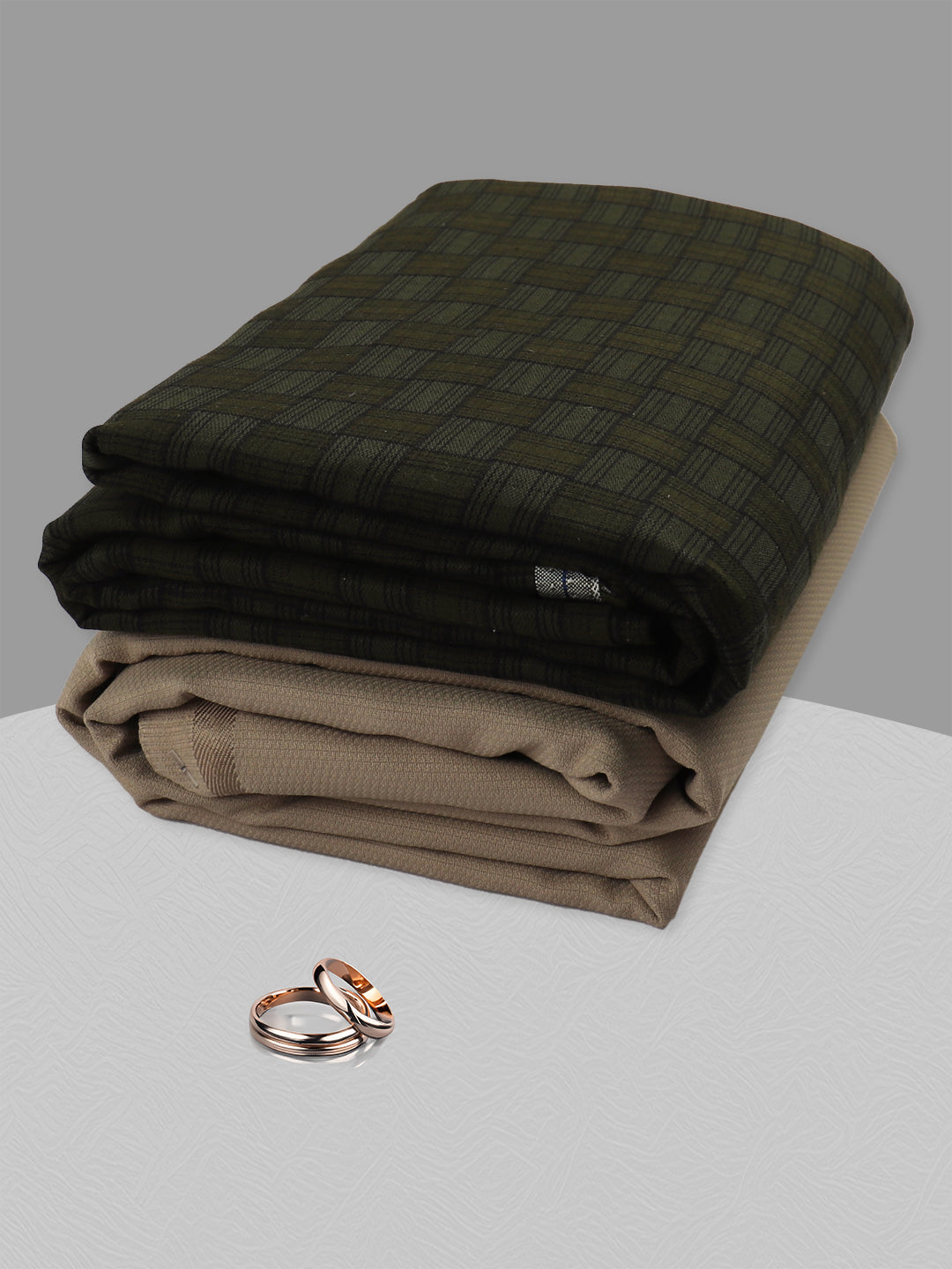Men Cotton Checked Shirting & Suiting Gift Box KK138