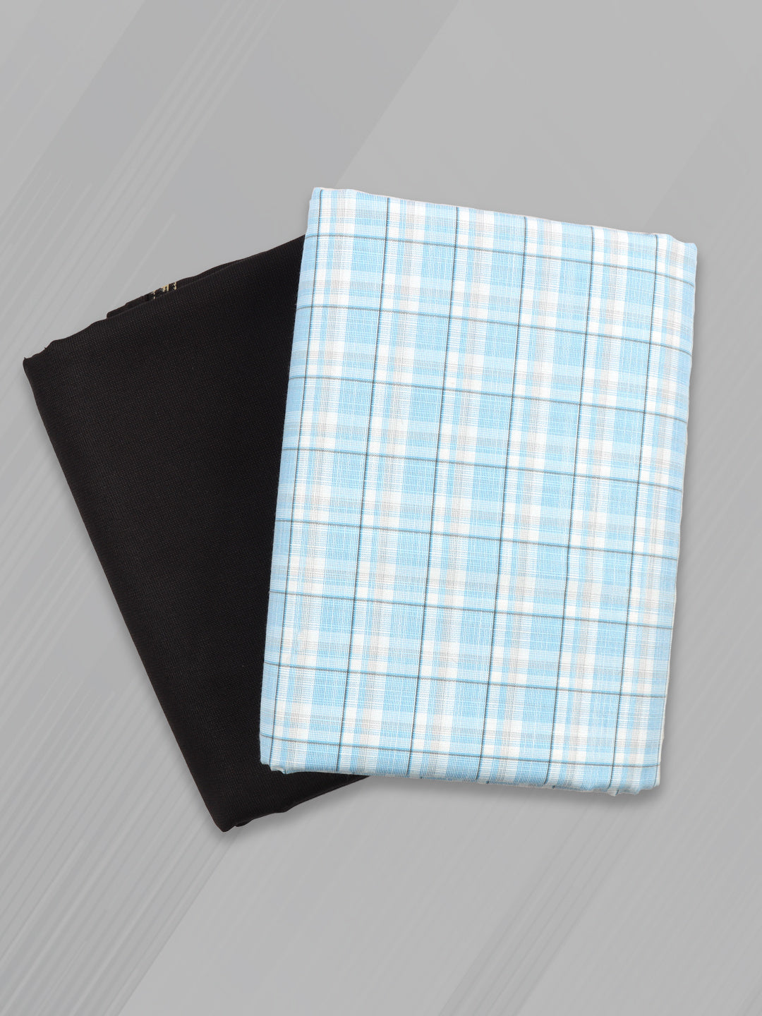 Cotton Blend Checked Shirting & Suiting Bit KK155