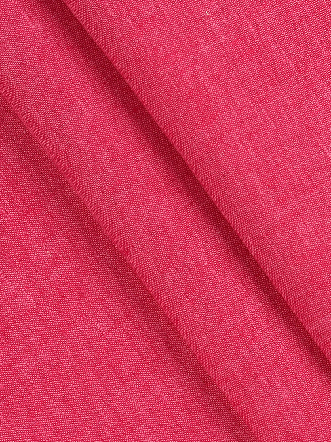 Men 100% Pure Linen Dark Pink Plain Shirt Fabric