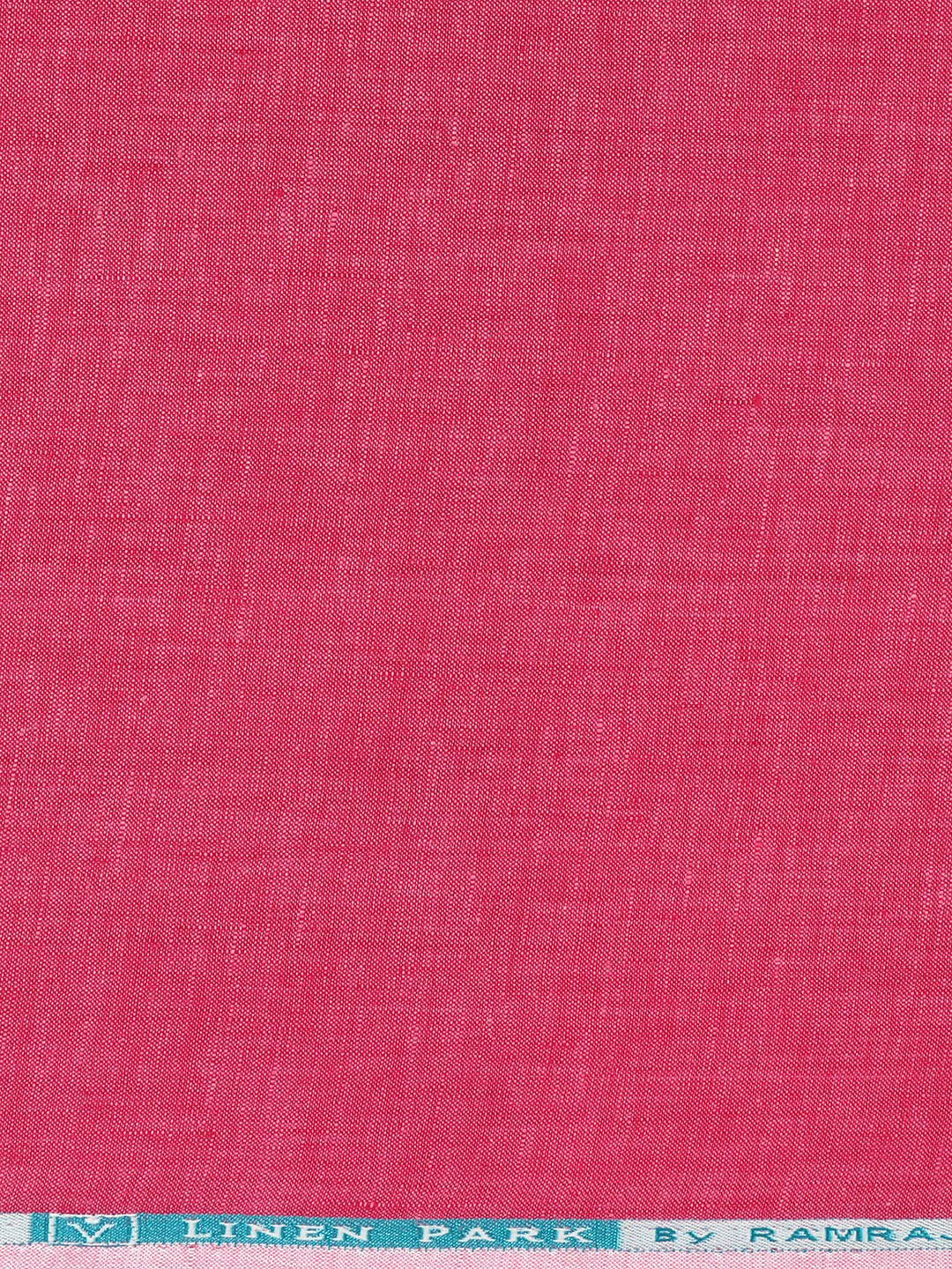 Men 100% Pure Linen Dark Pink Plain Shirt Fabric