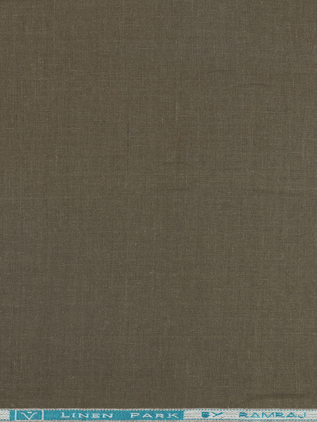 Pure Linen Self Design Olive Green Shirt Fabric Linen Park Legend