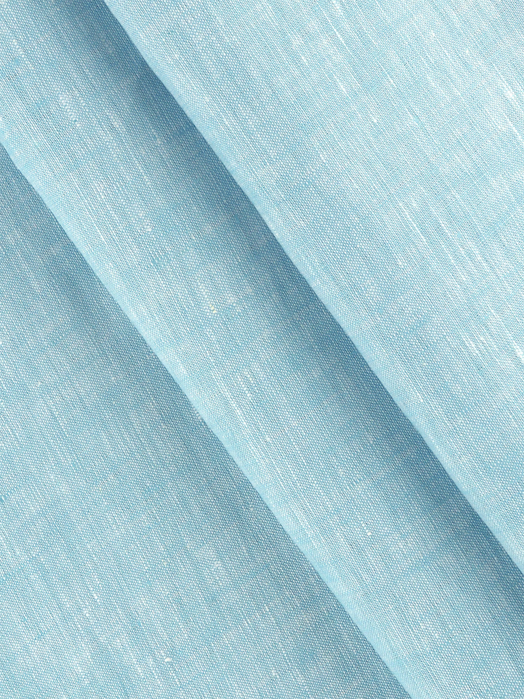 Men 100% Pure Linen Blue Plain Shirt Fabric