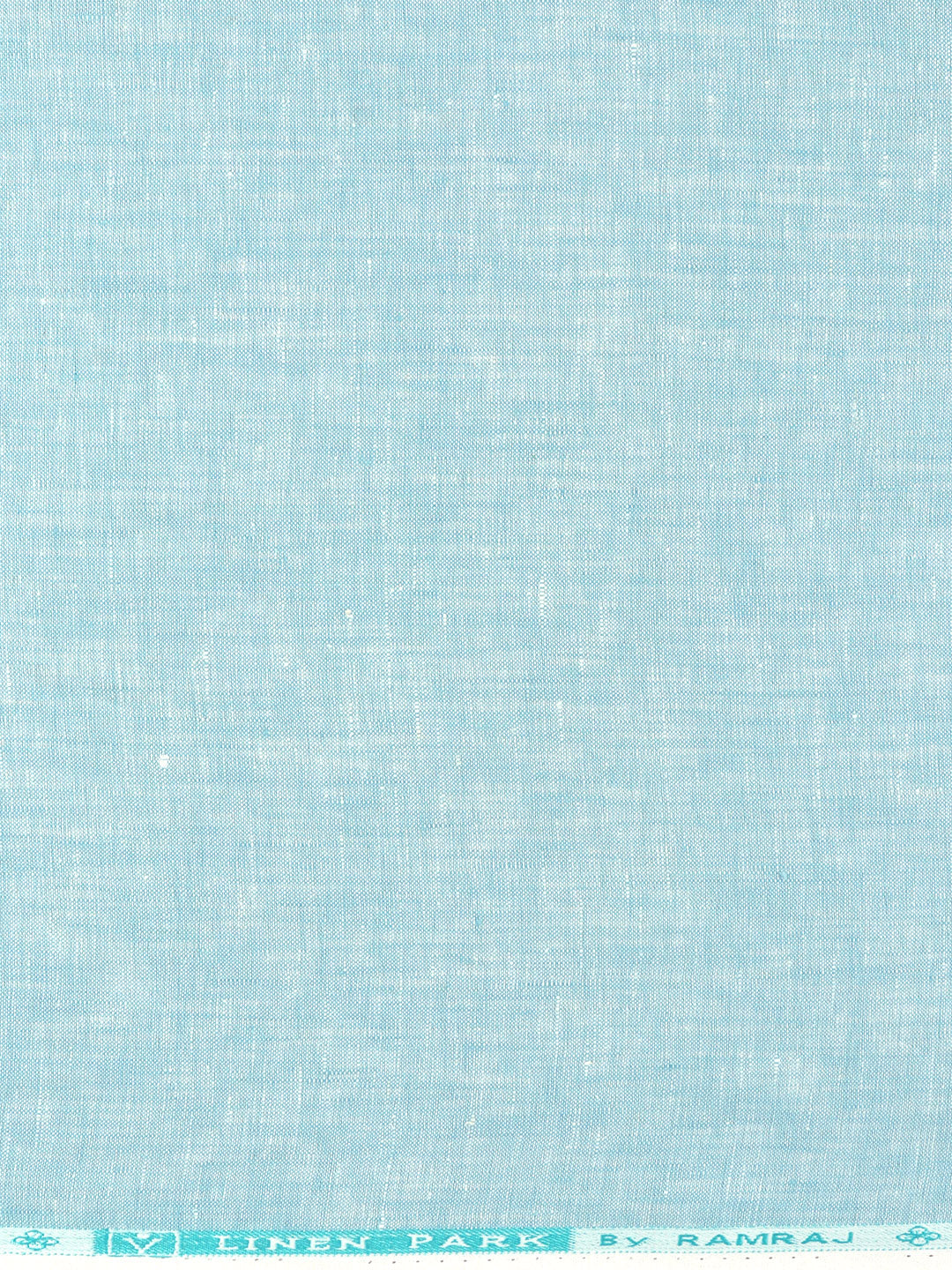 Men 100% Pure Linen Blue Plain Shirt Fabric